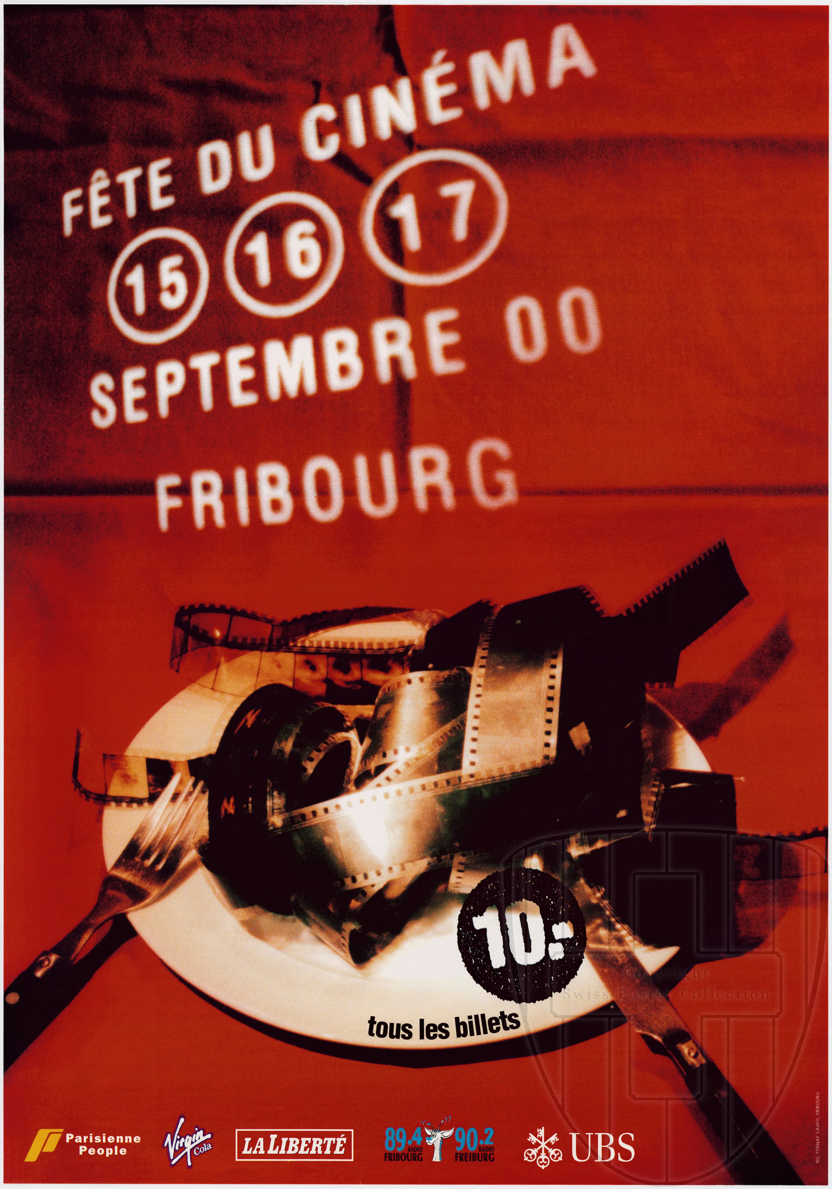 Fête du cinéma. 15 16 17 Septembre 00. Fribourg