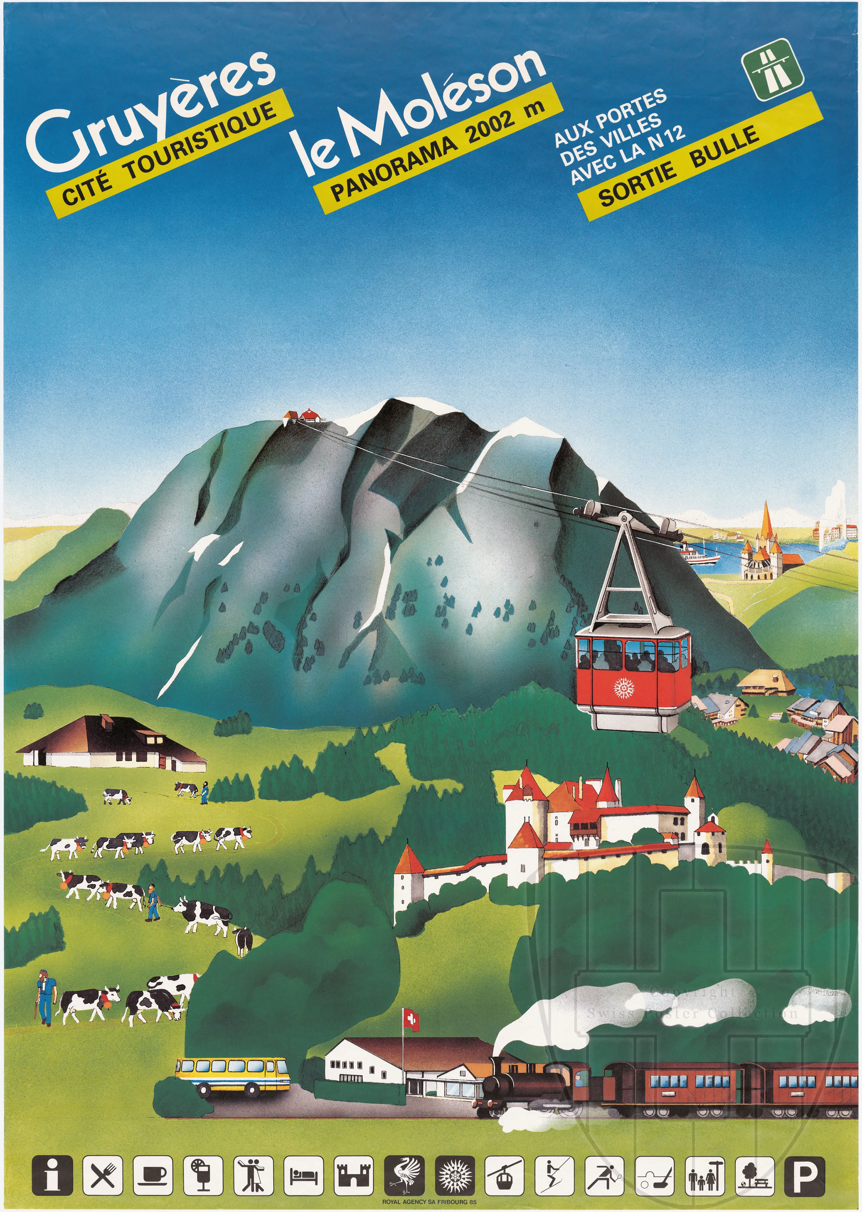 Gruyères cité touristique, le Moléson panorama 2002m