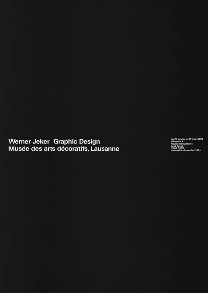 Werner Jeker. Graphic design