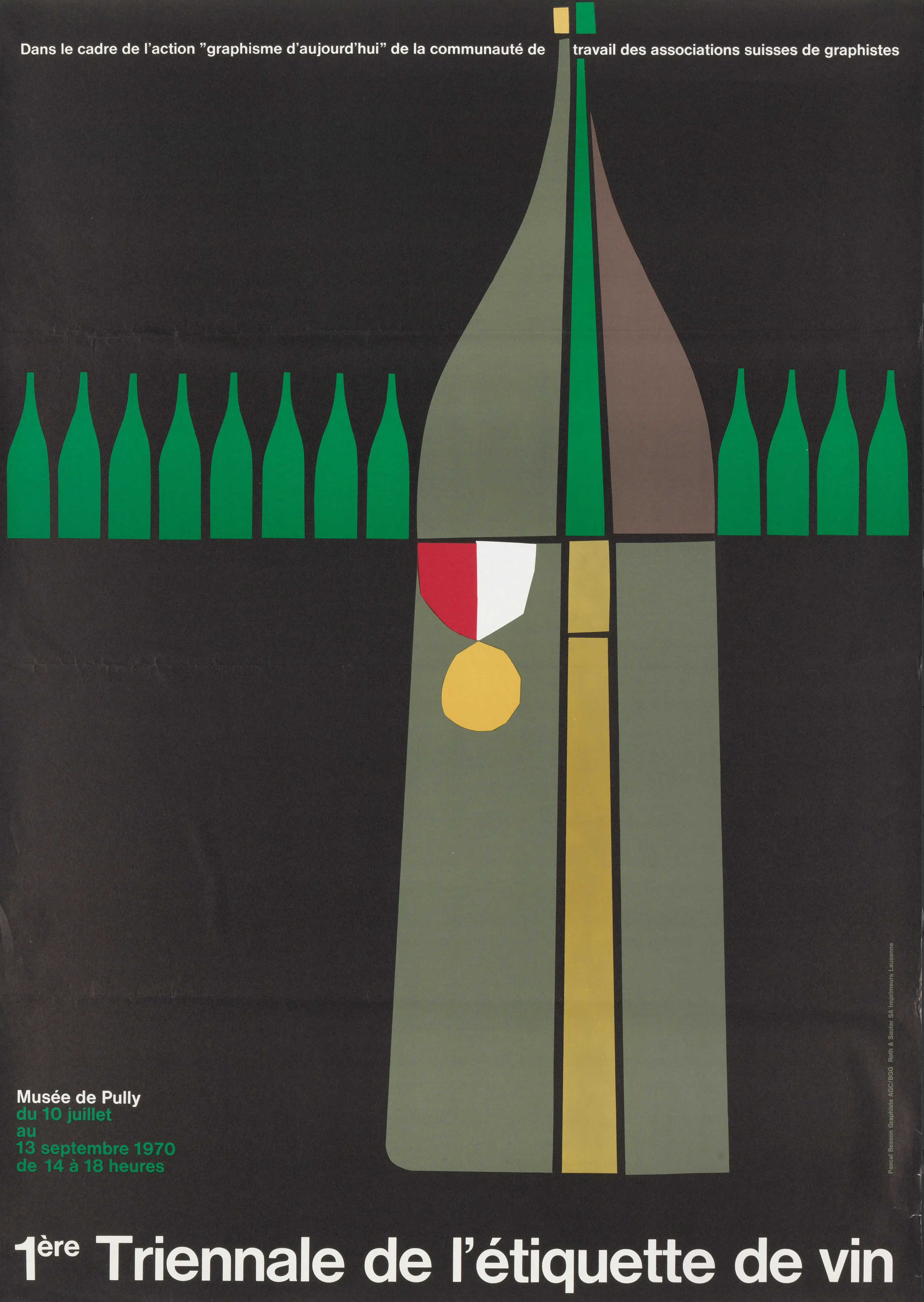 Dans le cadre de l’action “graphisme d’aujourd’hui” Musée de Pully 1ère triennale de l’étiquette du vin