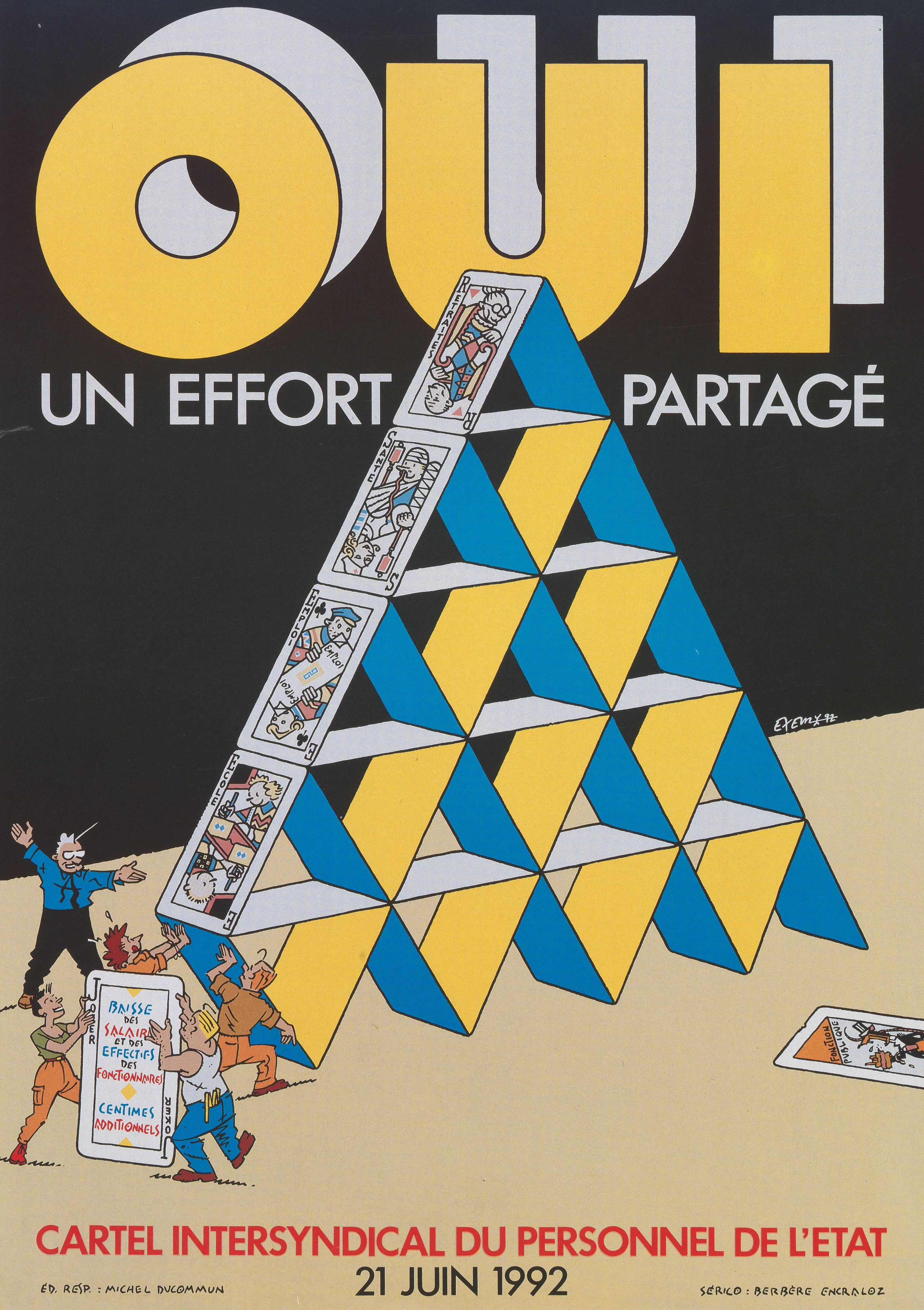Oui un effort partagé cartel intersyndical du personnel de l’état 21 juin 1992