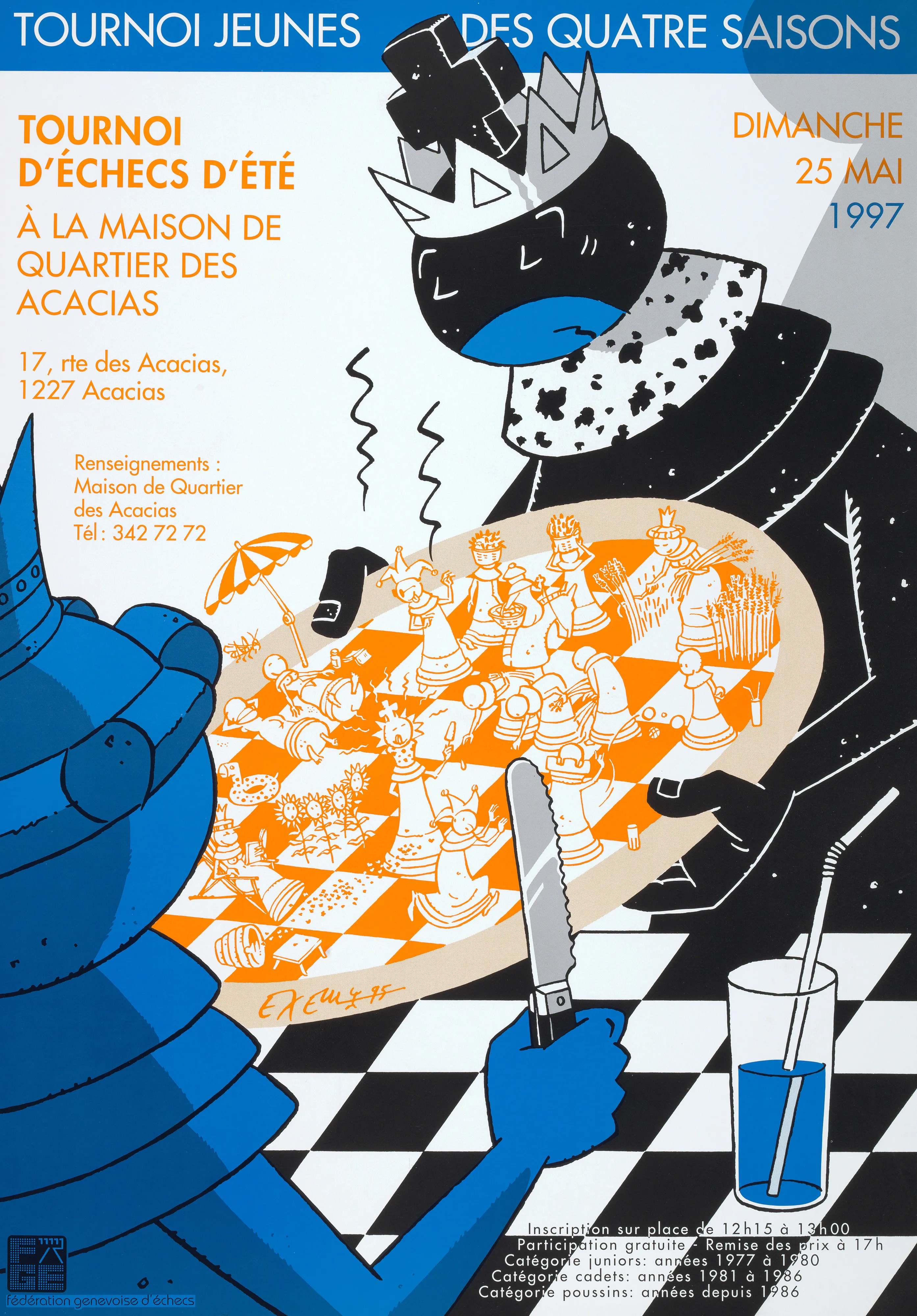 Tournoi jeunes des quatre saisons, Tournoi d’échecs d’été à la Maison de quartier des Acacias