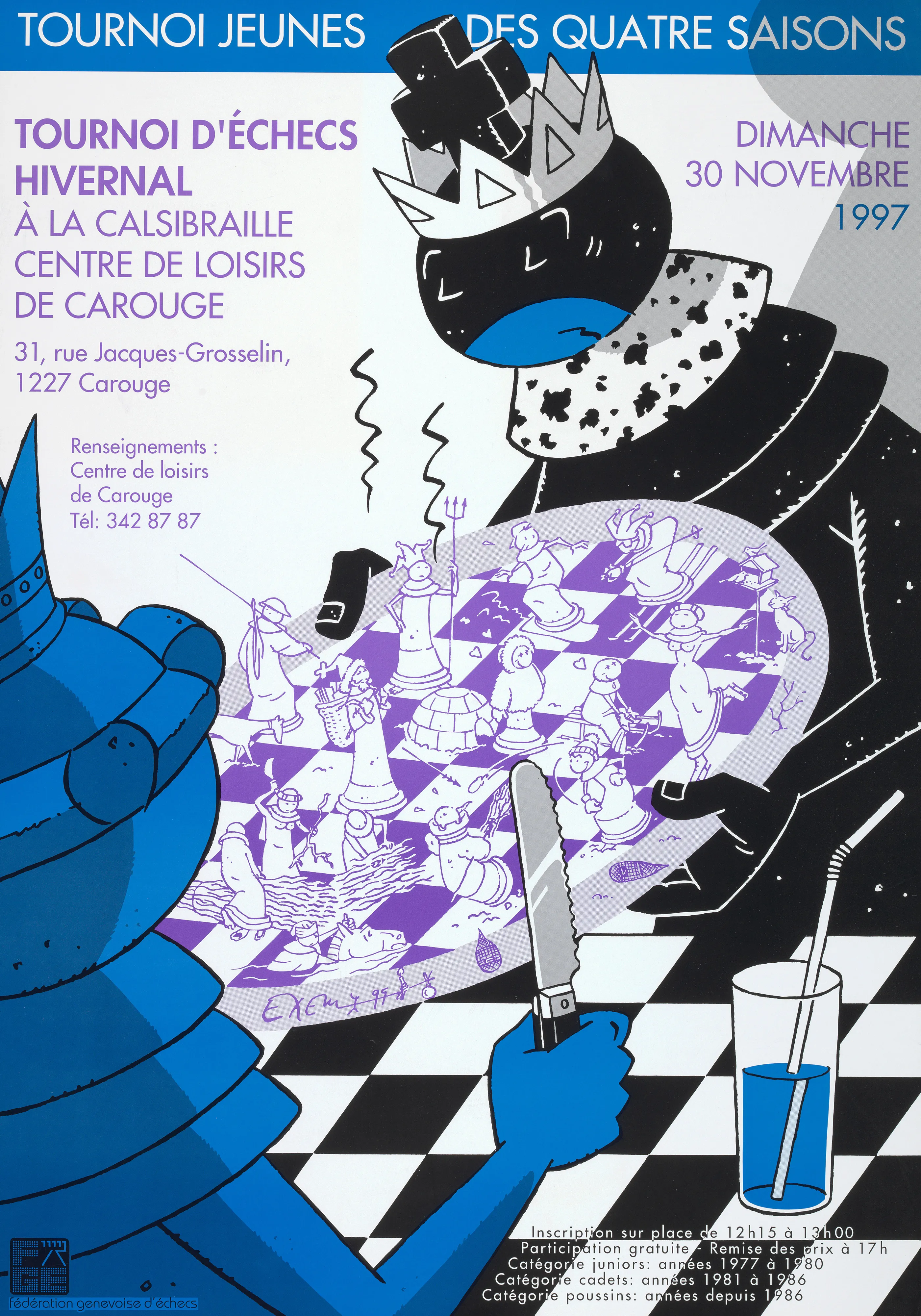 Tournoi jeunes des quatre saisons, Tournoi d’échecs hivernal à la Calsibraille