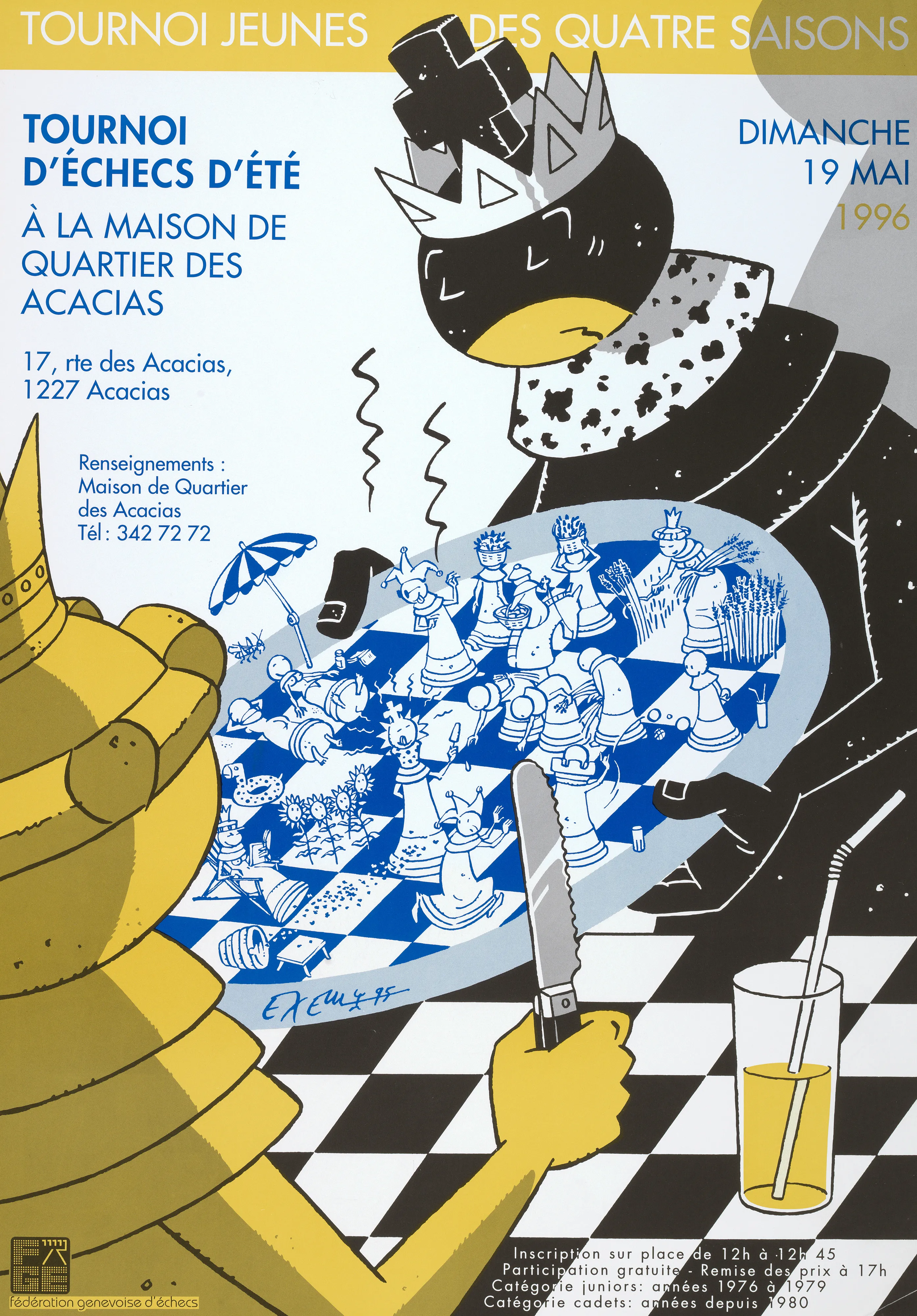 Tournoi jeunes des quatre saisons, Tournoi d’échecs d’été à la Maison de quartier des Acacias