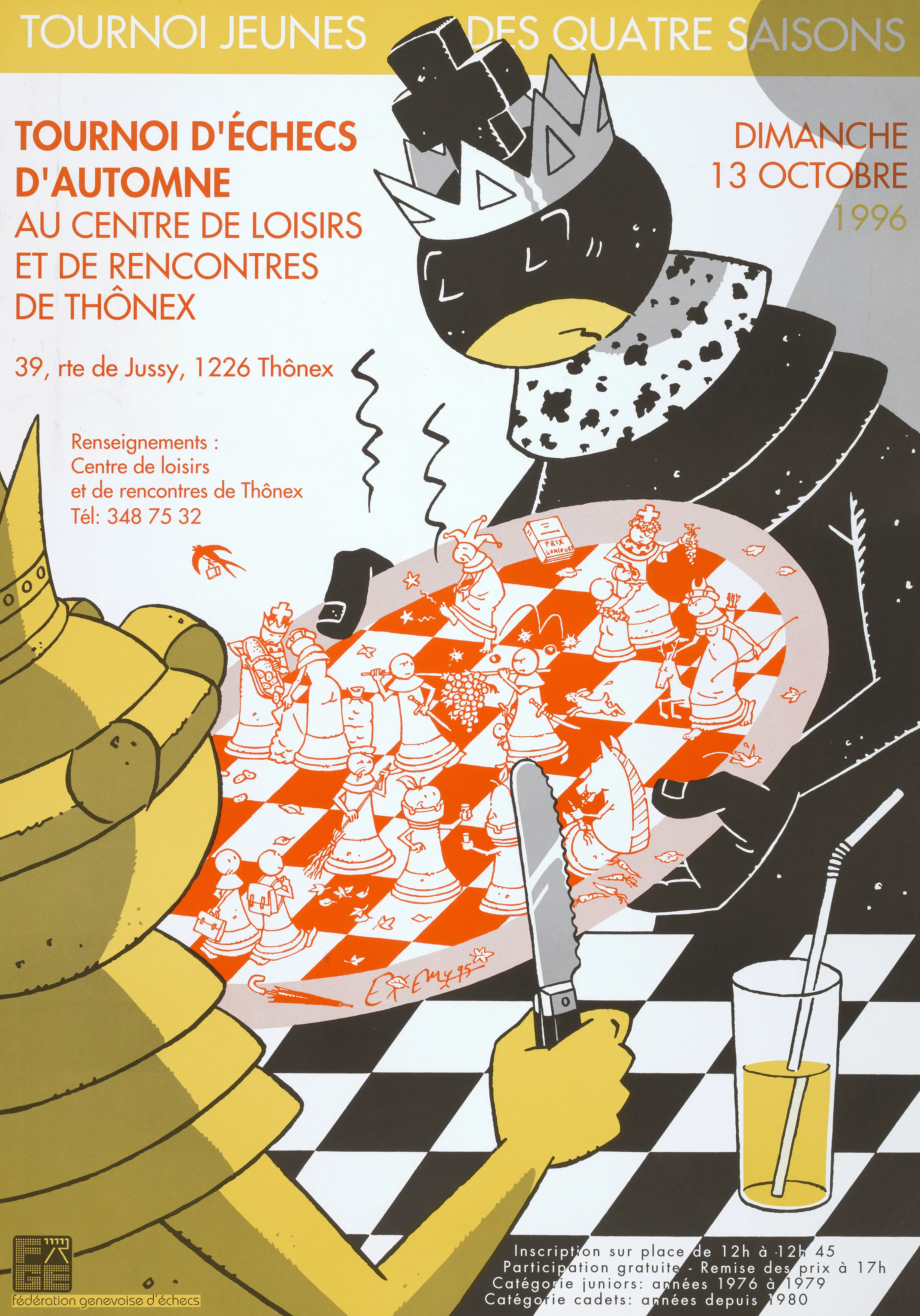 Tournoi jeunes des quatre saisons, Tournoi d’échecs d’automne au Centre de loisirs et de rencontres de Thônex