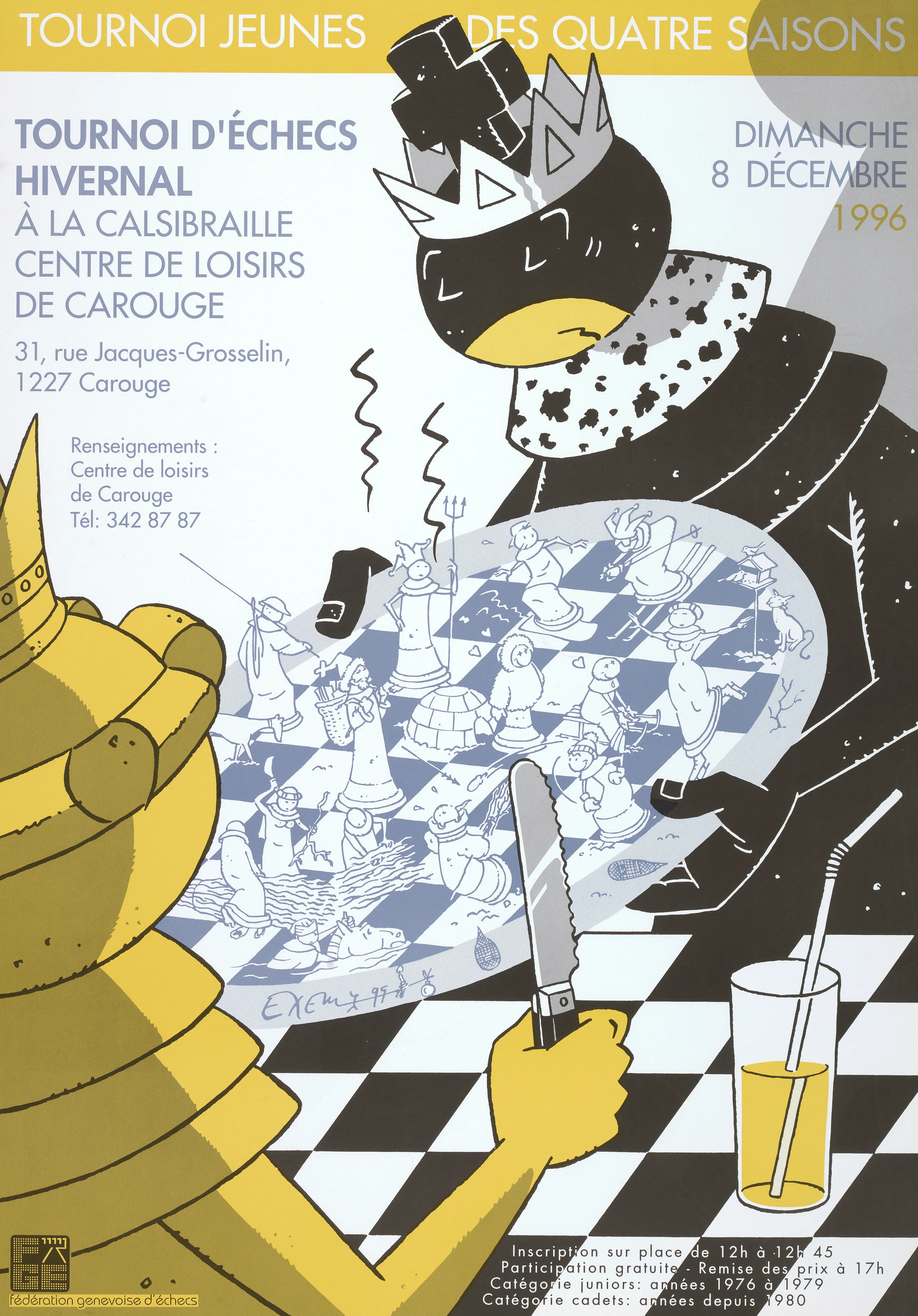 Tournoi jeunes des quatre saisons, Tournoi d’échecs hivernal à la Calsibraille