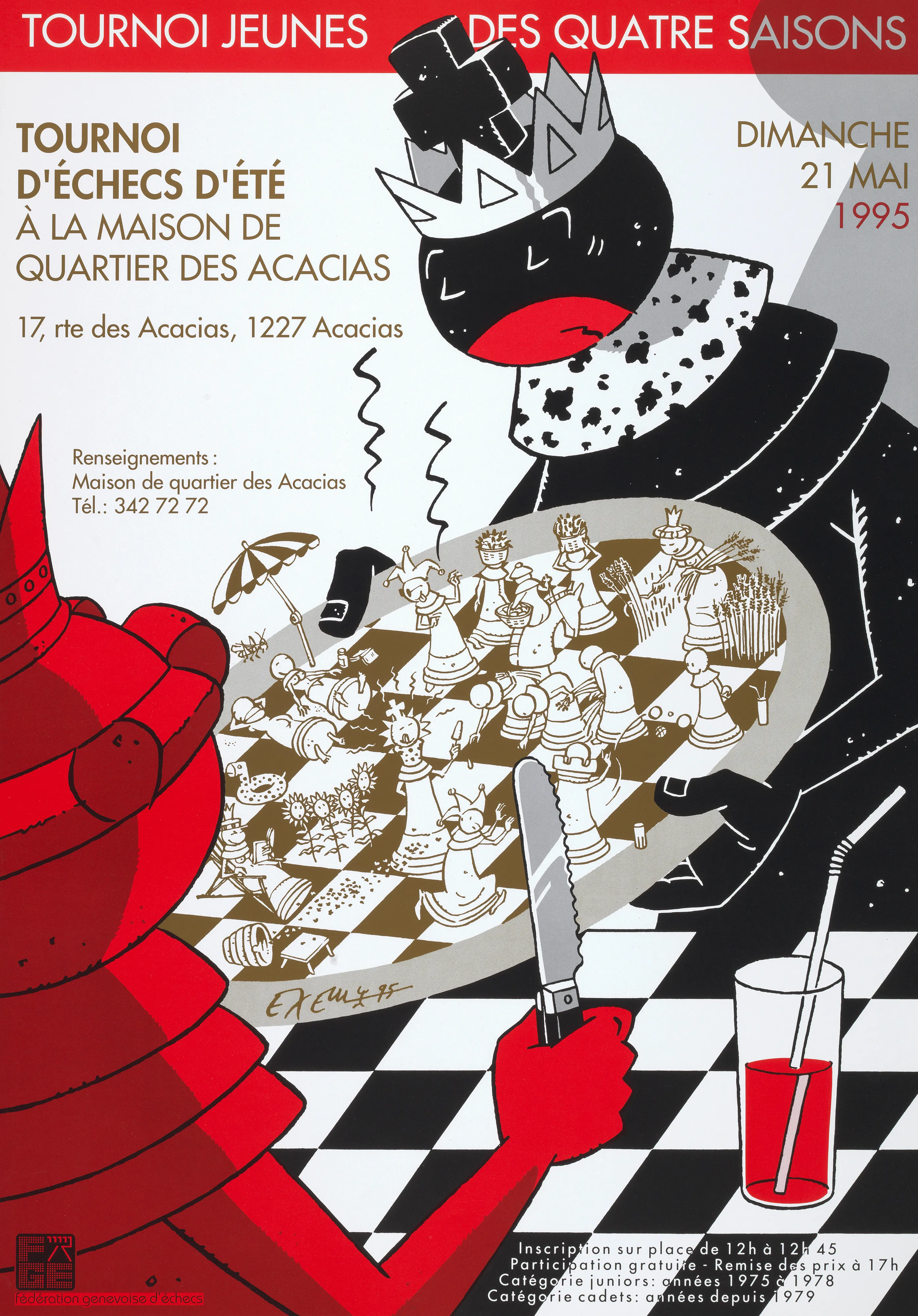Tournoi jeunes des quatre saisons, Tournoi d’échecs d’été à la Maison de quartier des Acacias