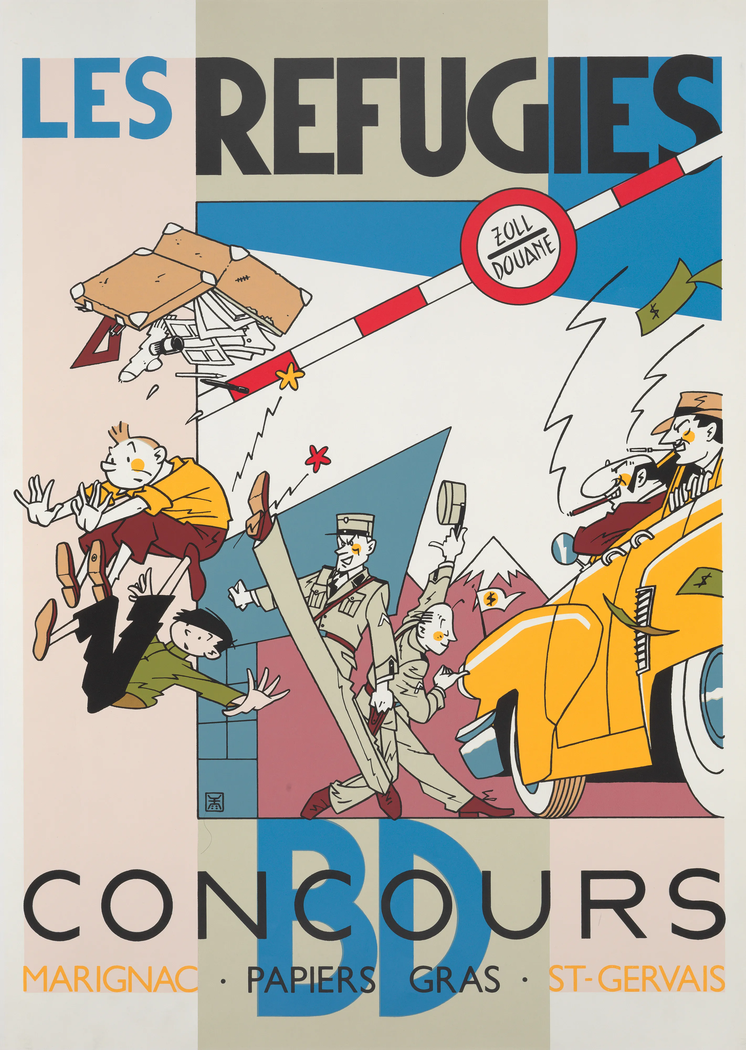 Les réfugiés concours BD Marignac. Papiers gras. St-Gervais