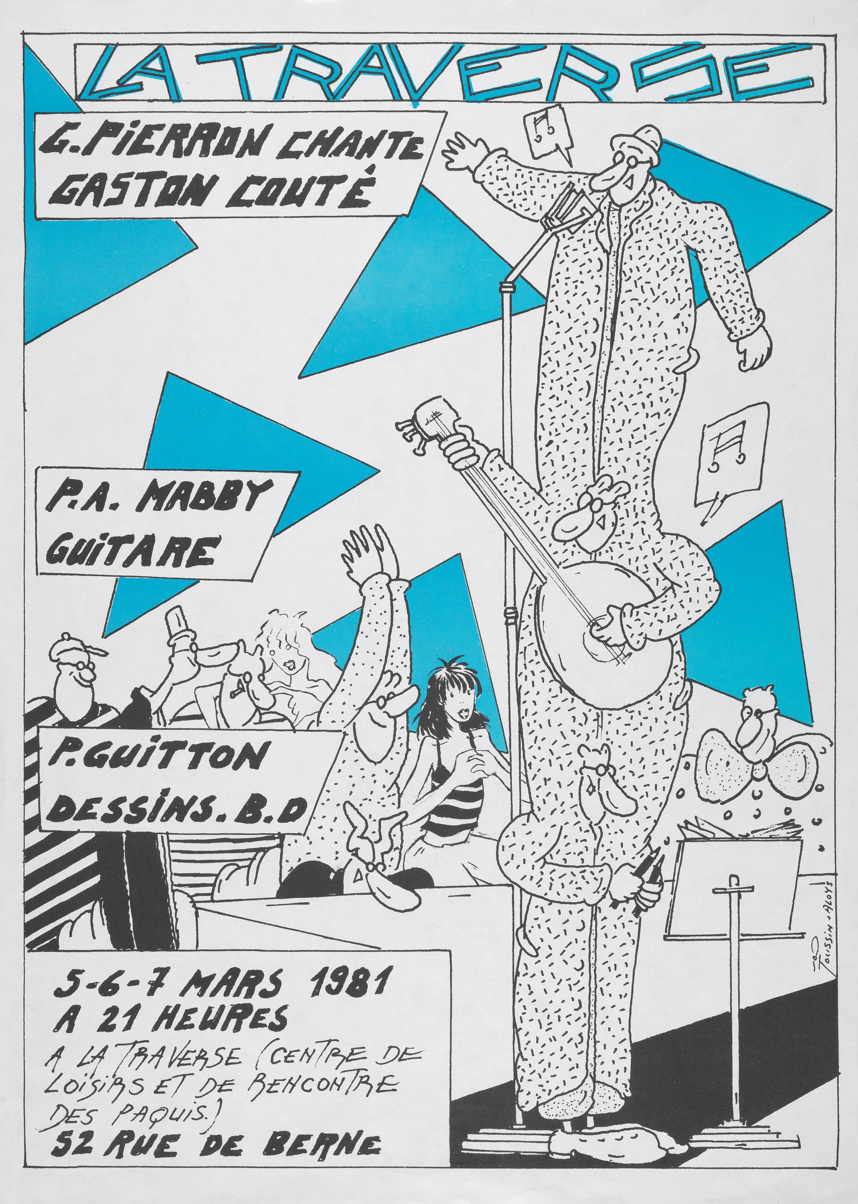 La Traverse G. Pierron chante Gaston Couté 5 – 6 – 7 mars 1981