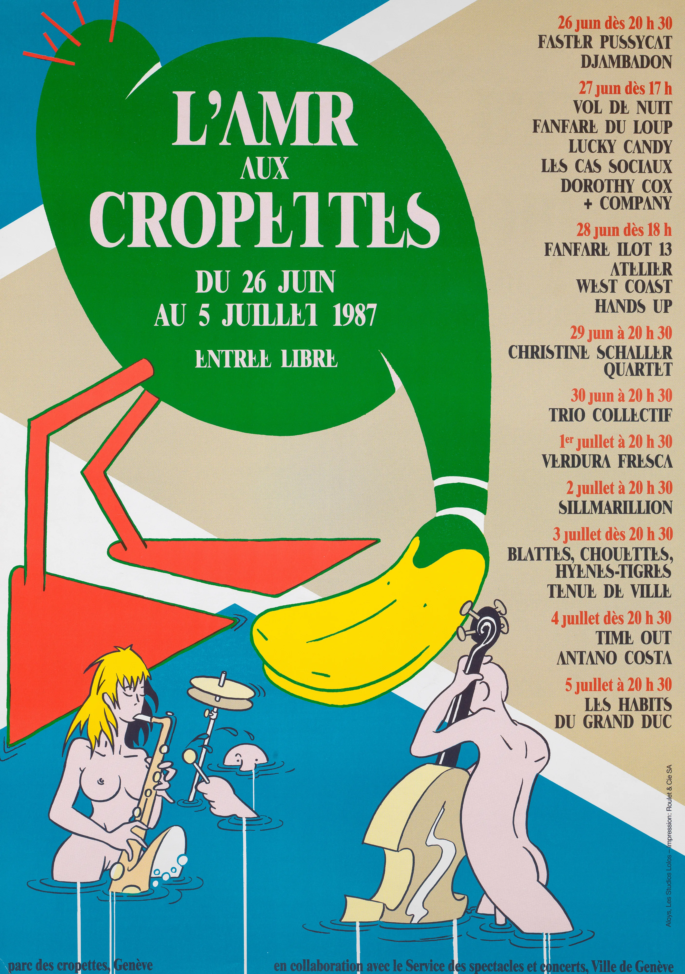 L’AMR aux Cropettes, Du 26 juin au 5 juillet 1987