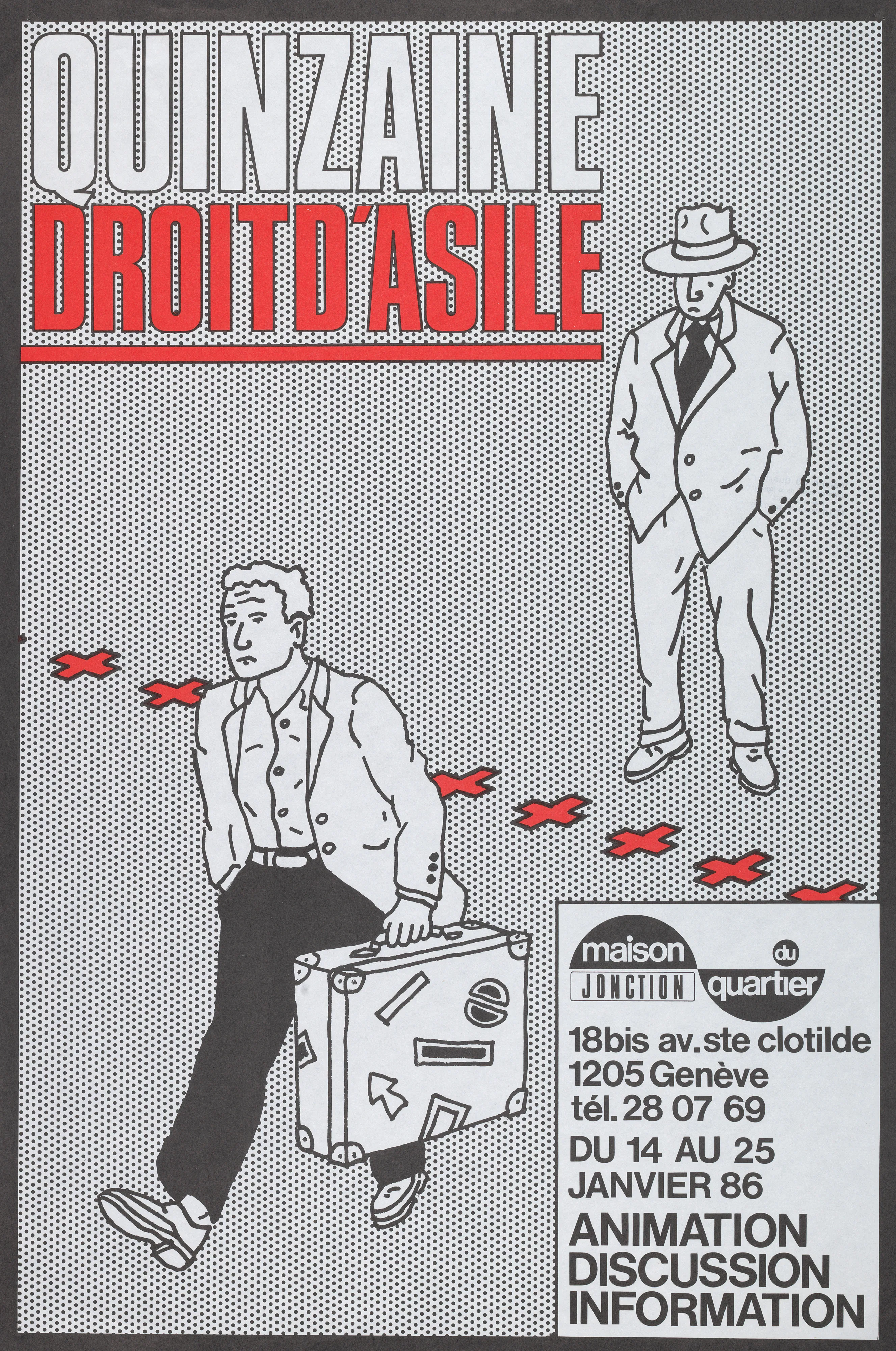 Quinzaine droit d’asile du 14 au 25 janvier 86