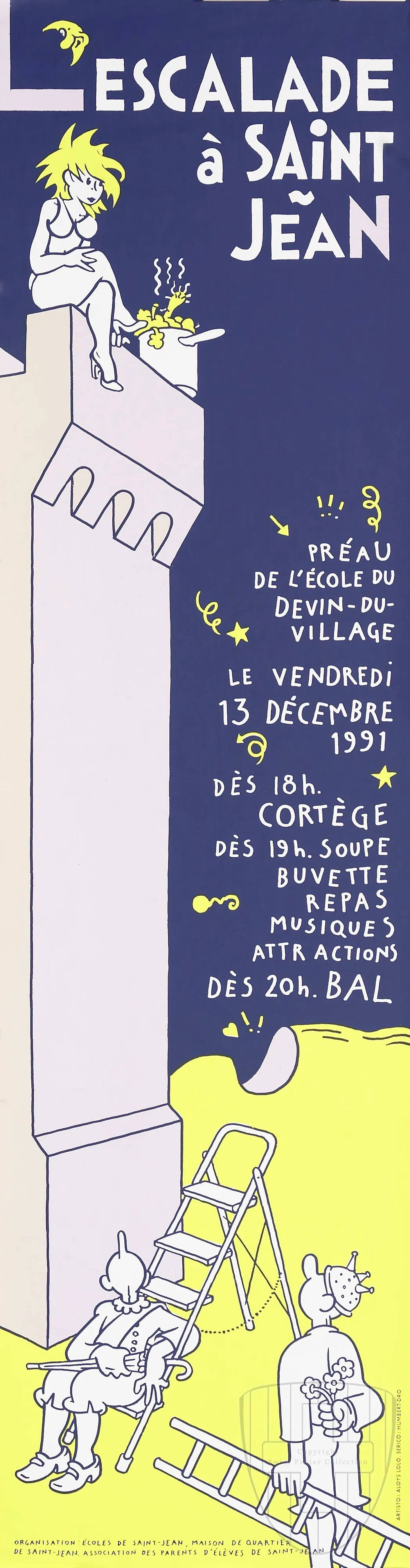 L’Escalade à Saint – Jean préau de l’école du Devin-du-Village le vendredi