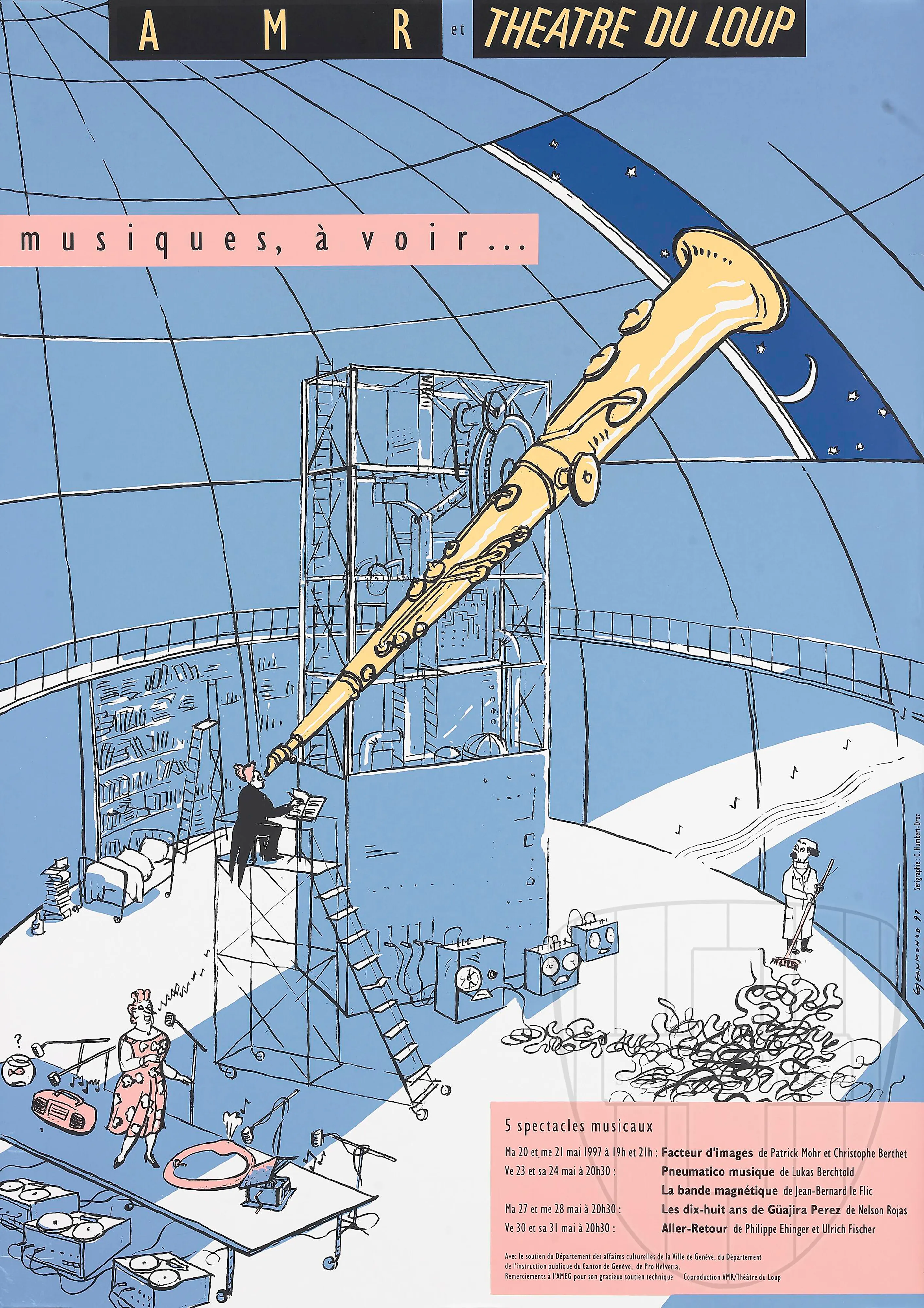AMR et Théâtre du Loup Musiques, à voir 5 spectacles musicaux Ma 20 et me 21 mai 1997