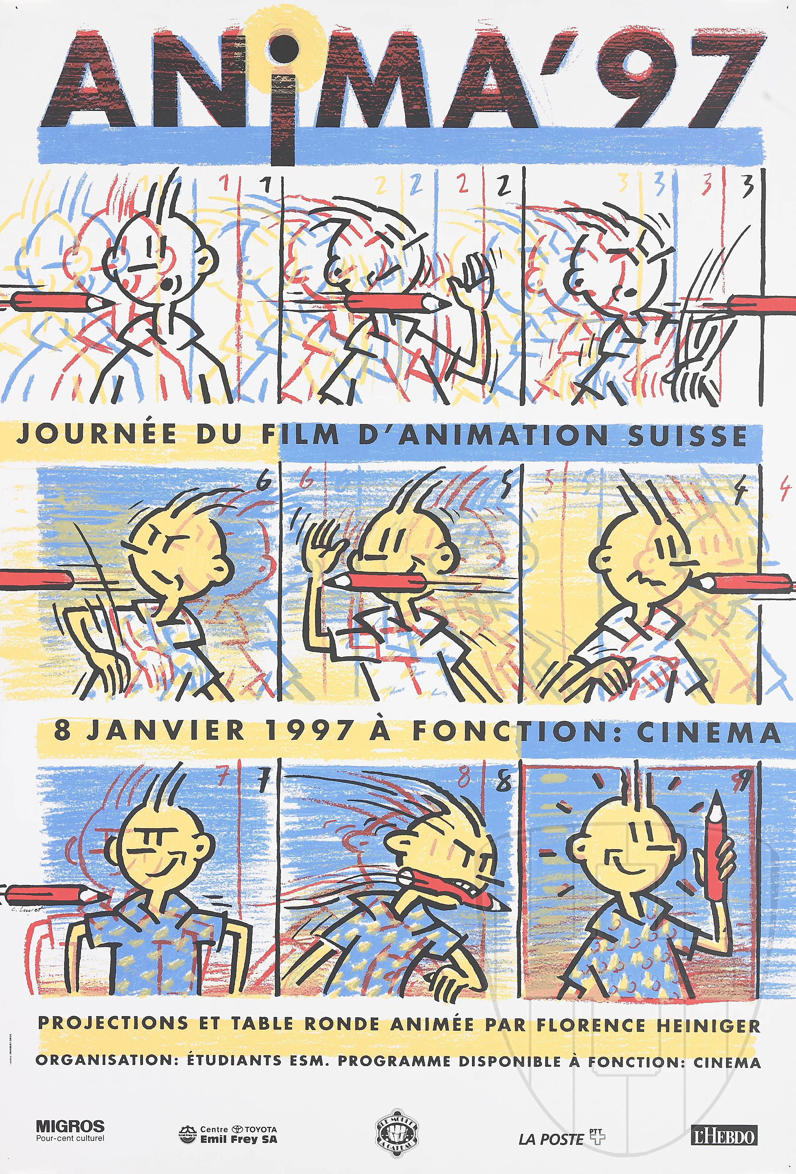 Anima ’97 Journée du film d’animation suisse 8 janvier 1997 à fonction : cinéma