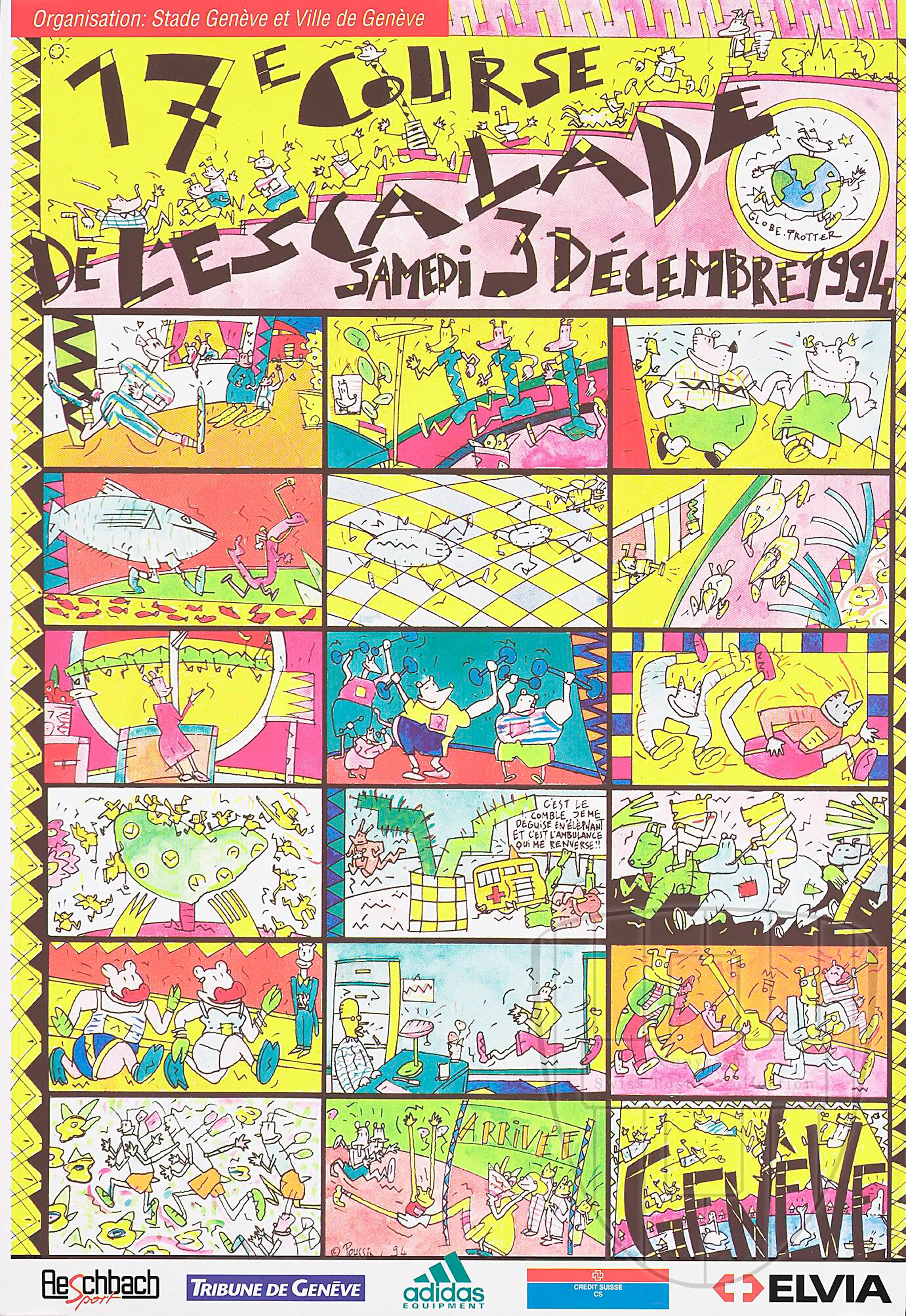 Organisation : Stade Genève et ville de Genève 17e course de l’Escalade Samedi 3 décembre 1994