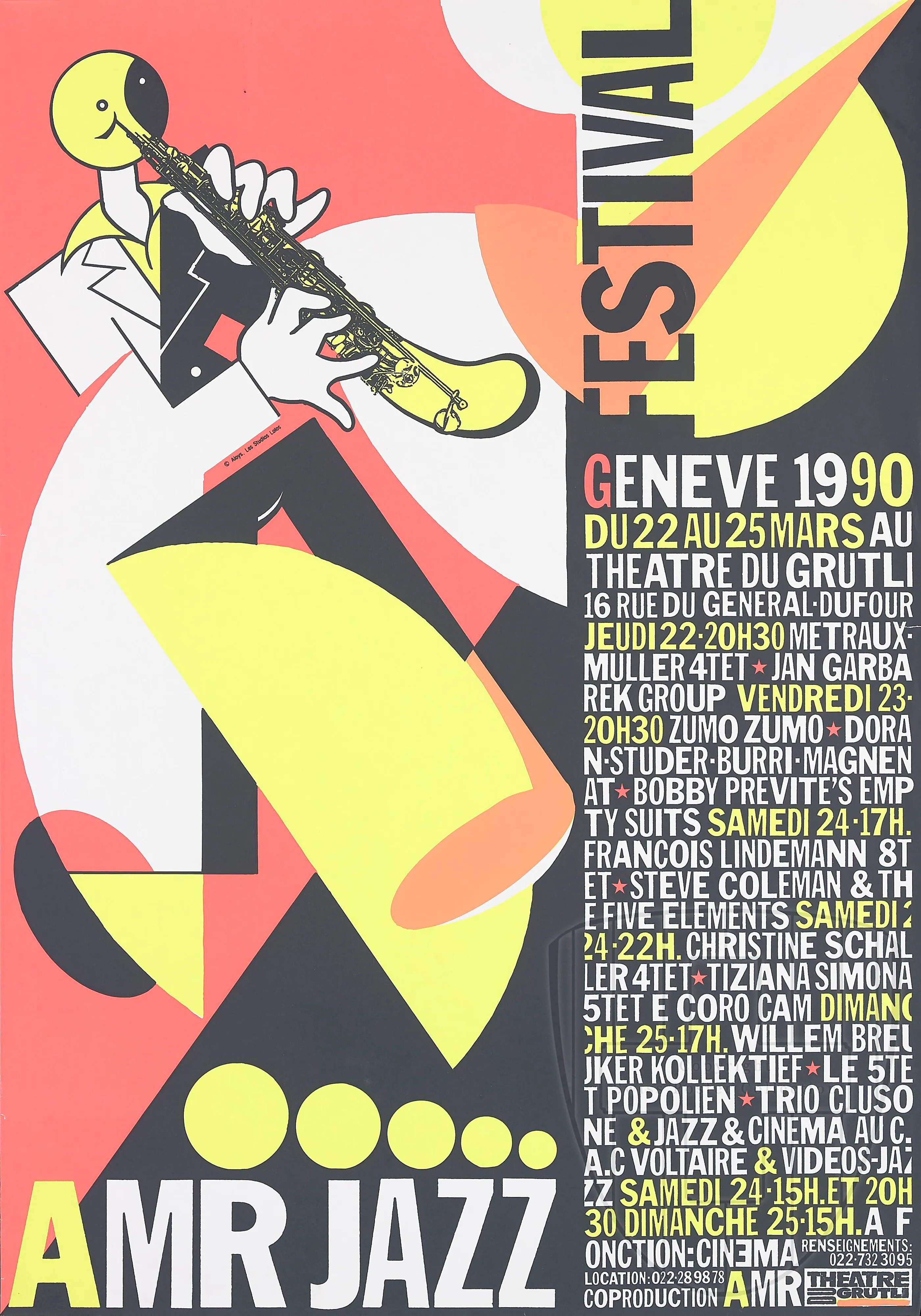 Festival Genève 1990 du 22 au 25 mars AMR jazz