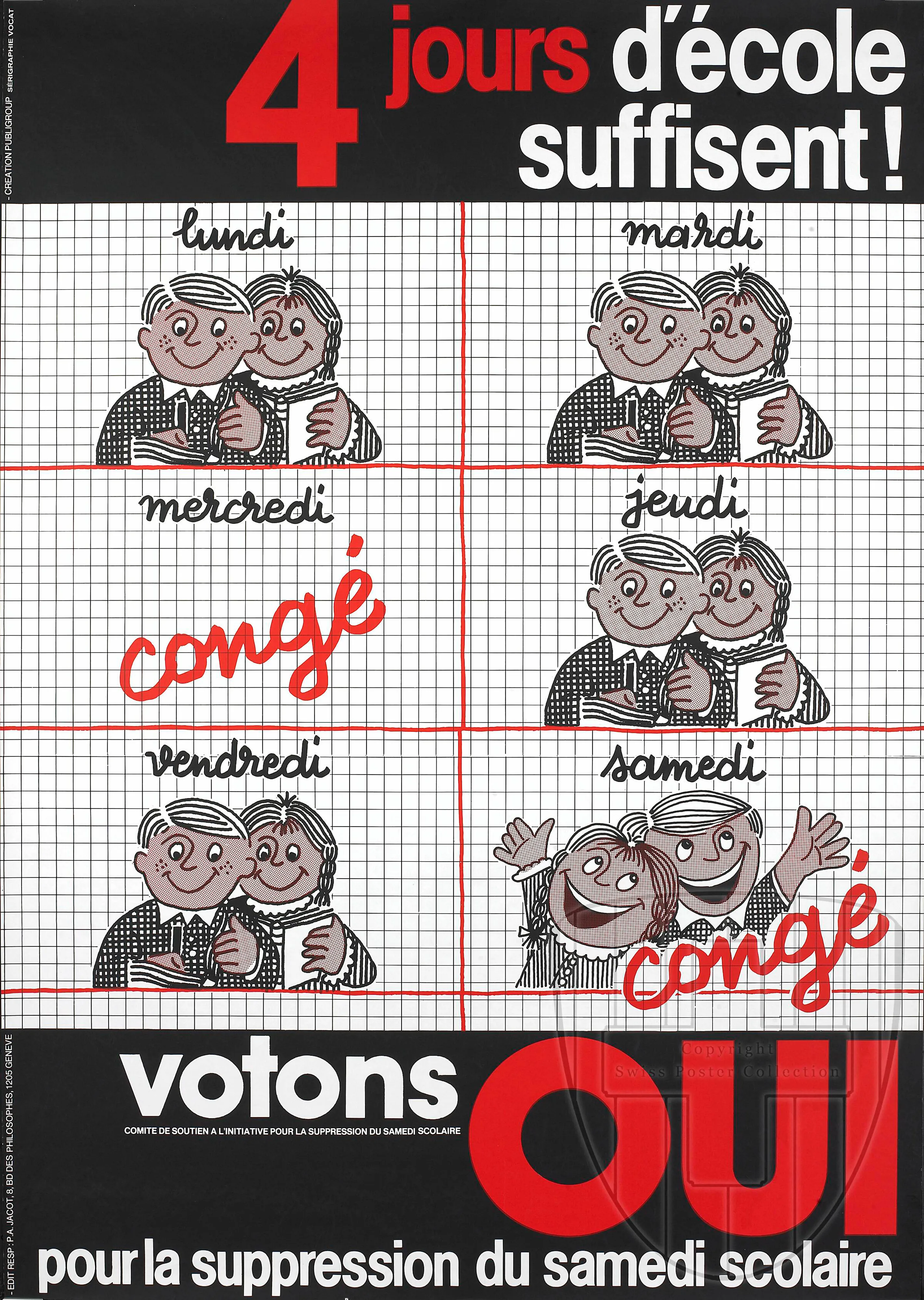 Comité de soutien à l’initiative pour la suppression du samedi scolaire, 4 jours d’école suffisent