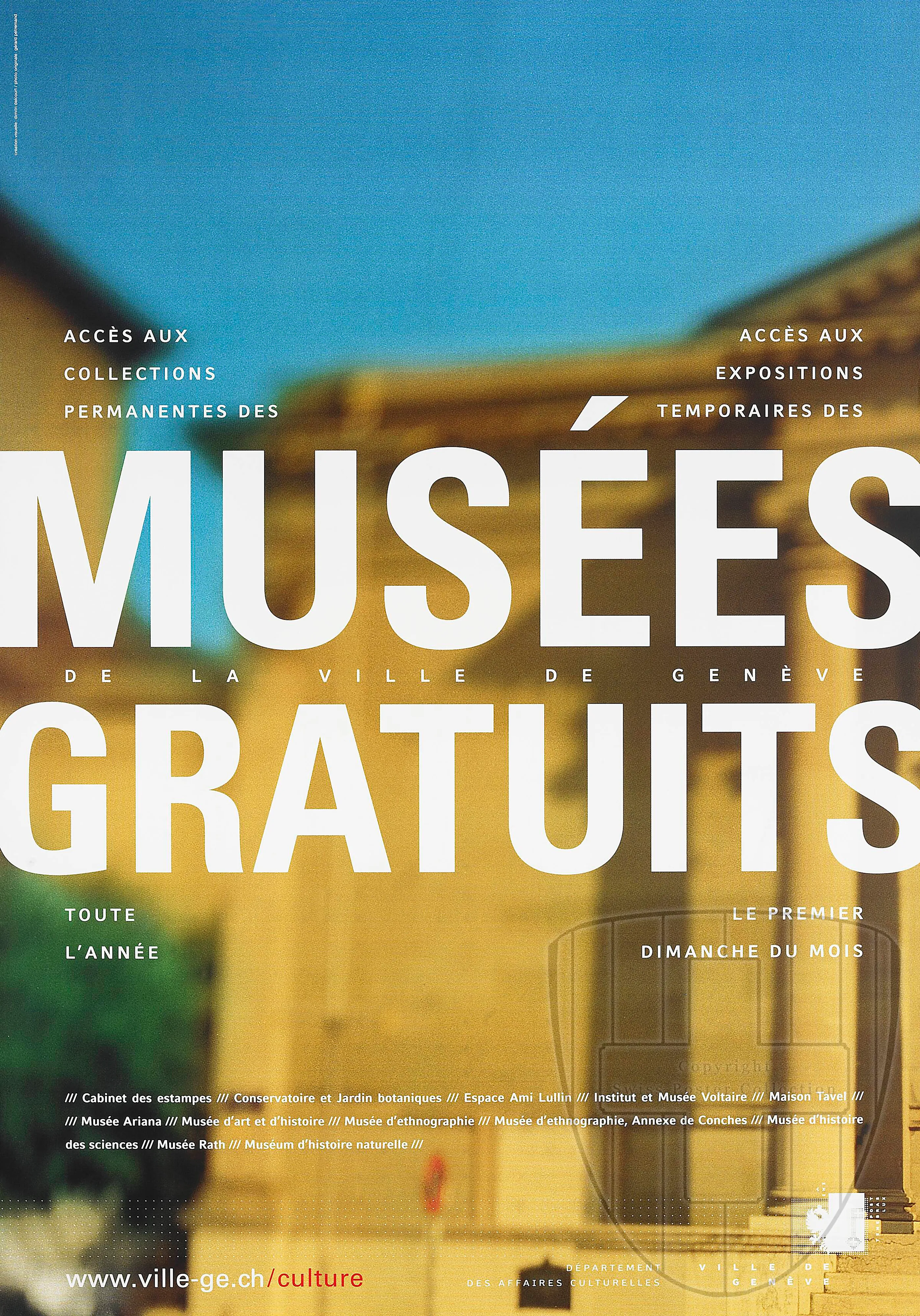 Musées de la Ville de Genève gratuits