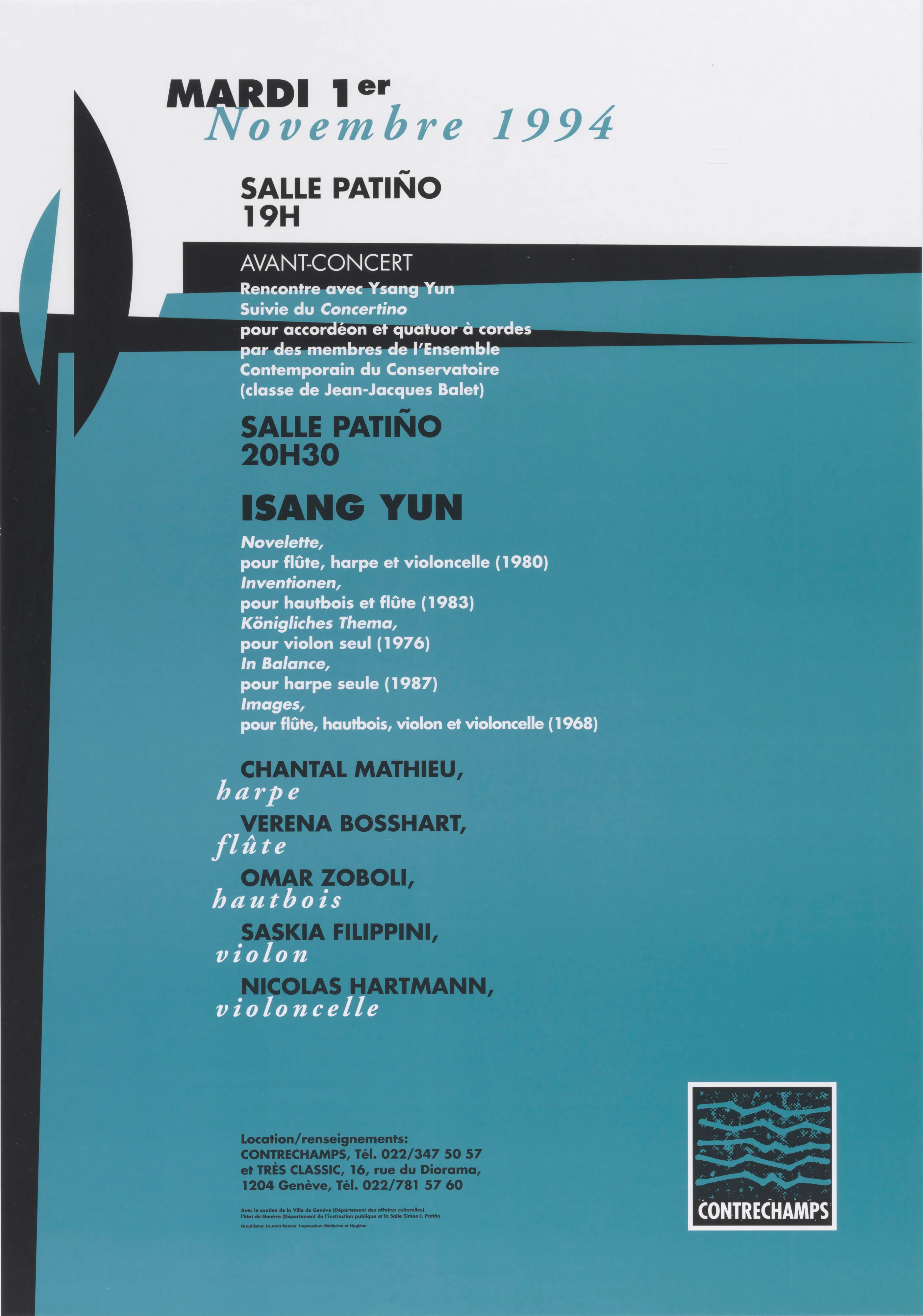 Isang Yun,  Chantal Mathieu harpe