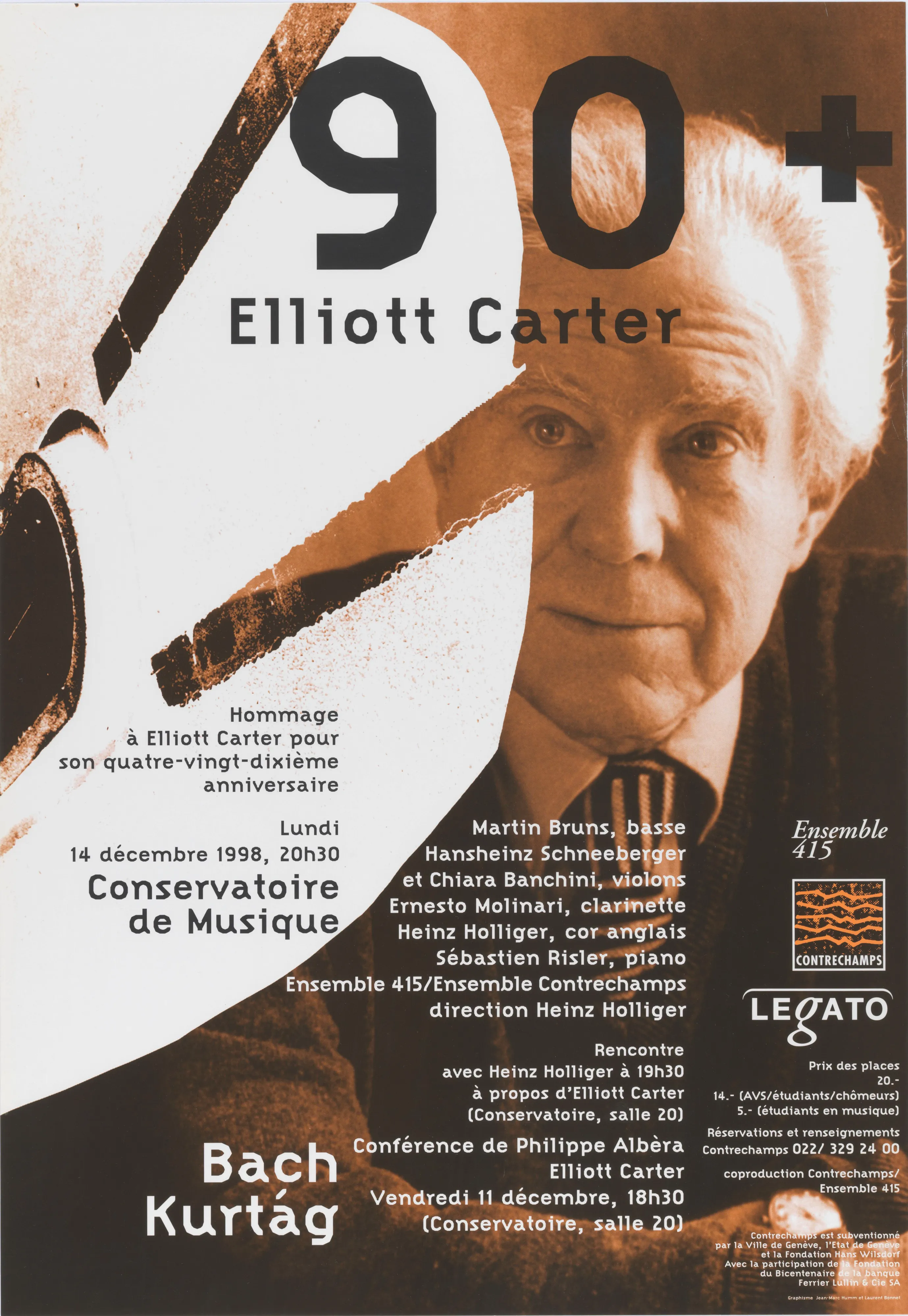 90 + Elliott Carter, Hommage à Elliott Carter pour son quatre-vingt-dixième anniversaire
