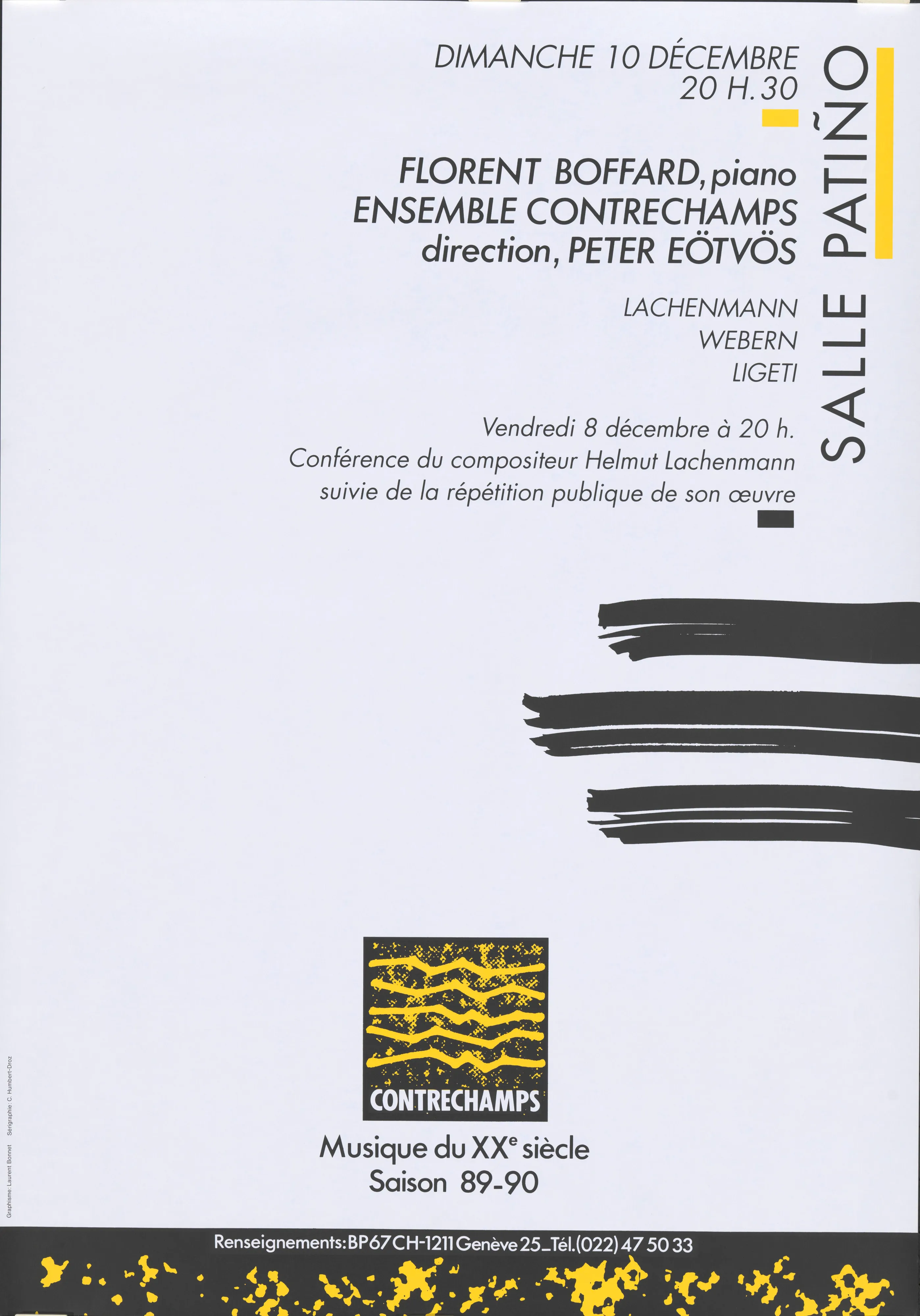 Florent Boffard piano, Ensemble Contrechamps