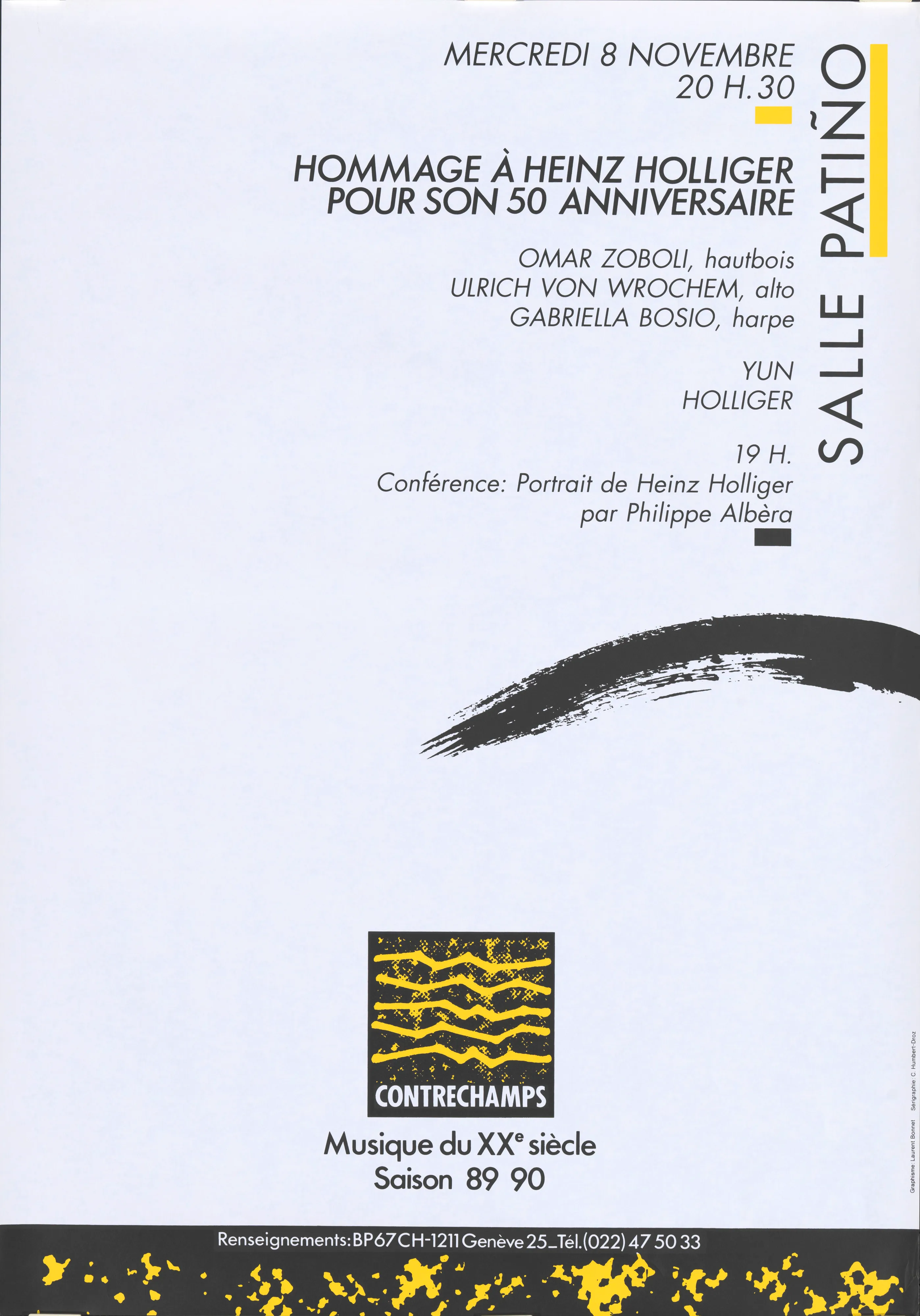 Hommage à Heinz Holliger pour son 50 anniversaire, Omar Zoboli hautbois