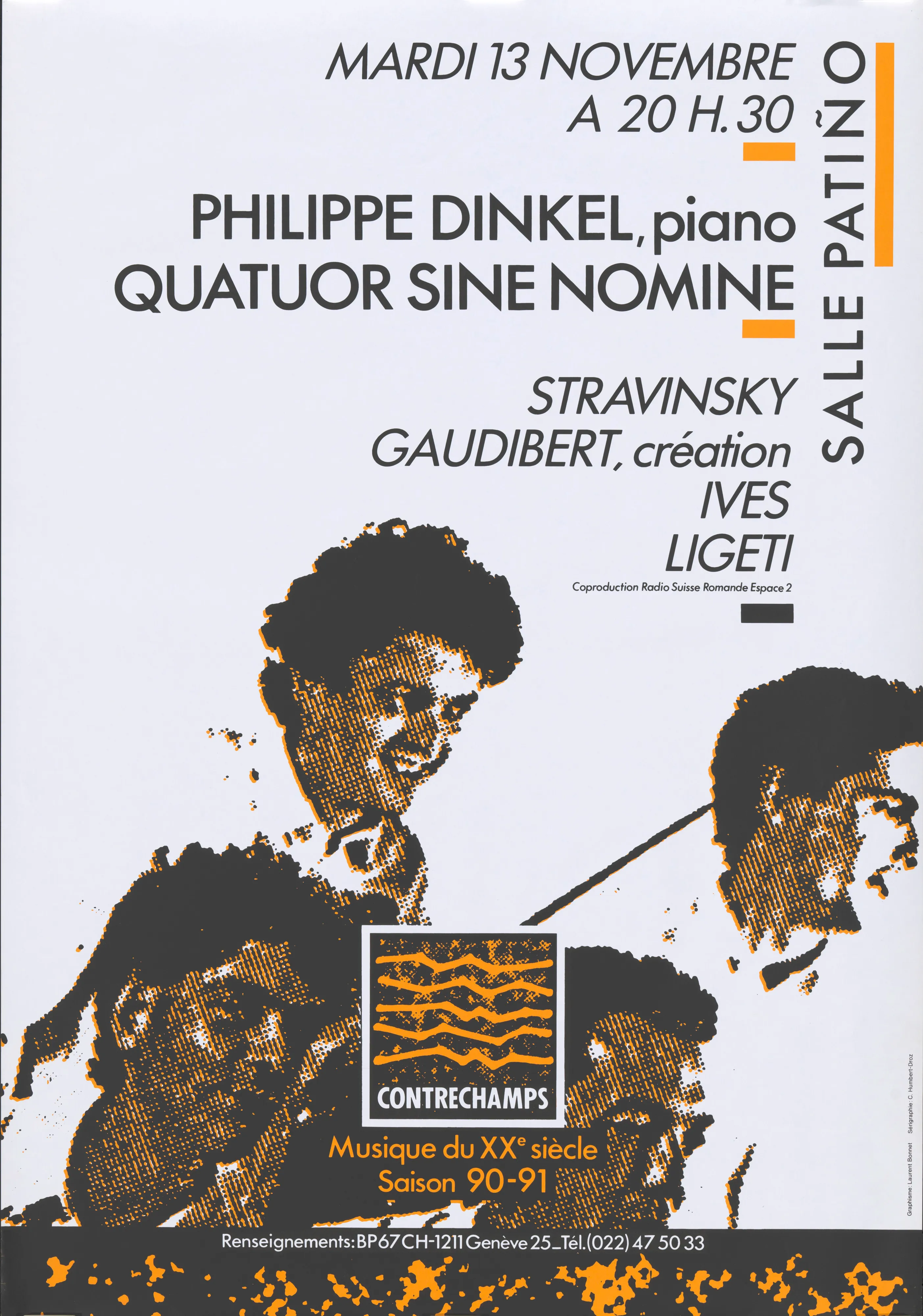 Philippe Dinkel piano, Quatuor Sine Nomine