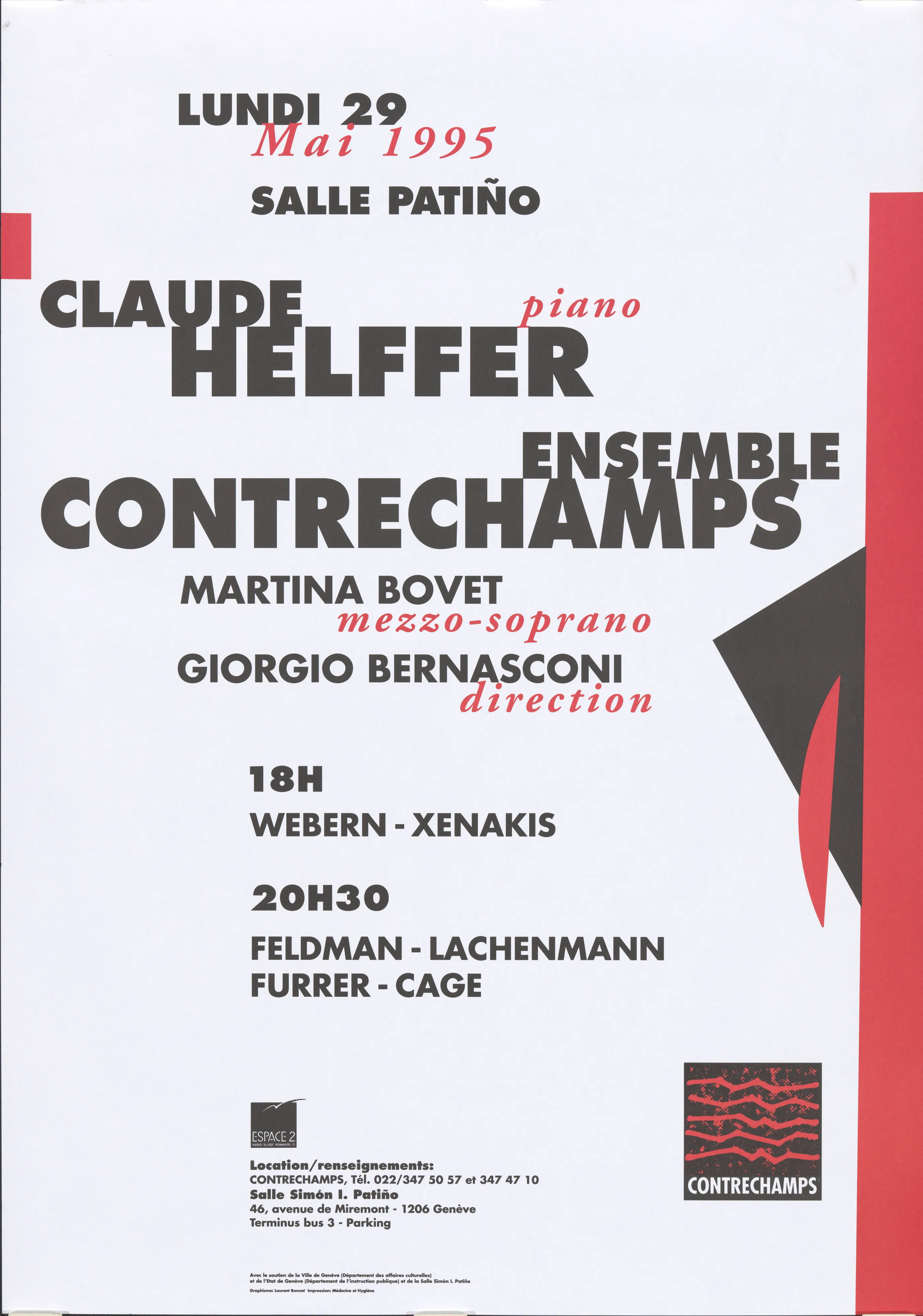 Claude Helffer piano, Ensemble Contrechamps