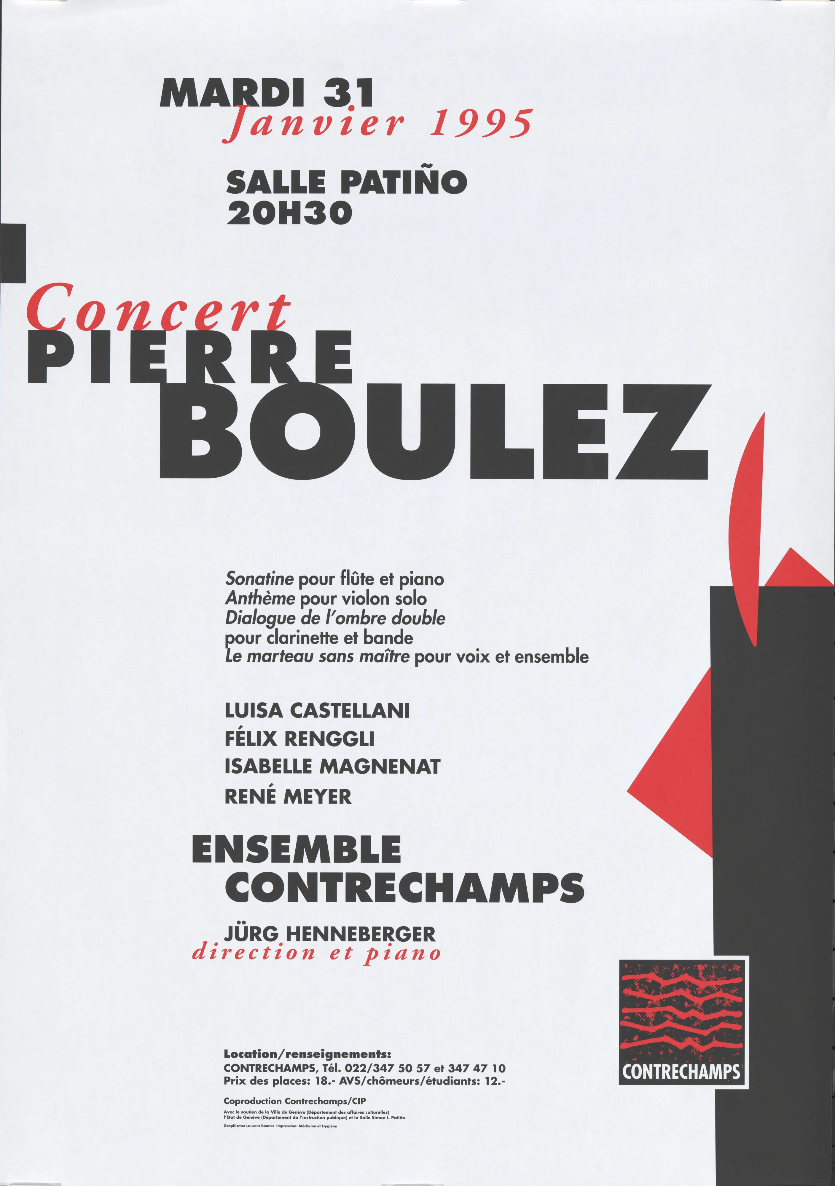 Concert Pierre Boulez, Ensemble Contrechamps