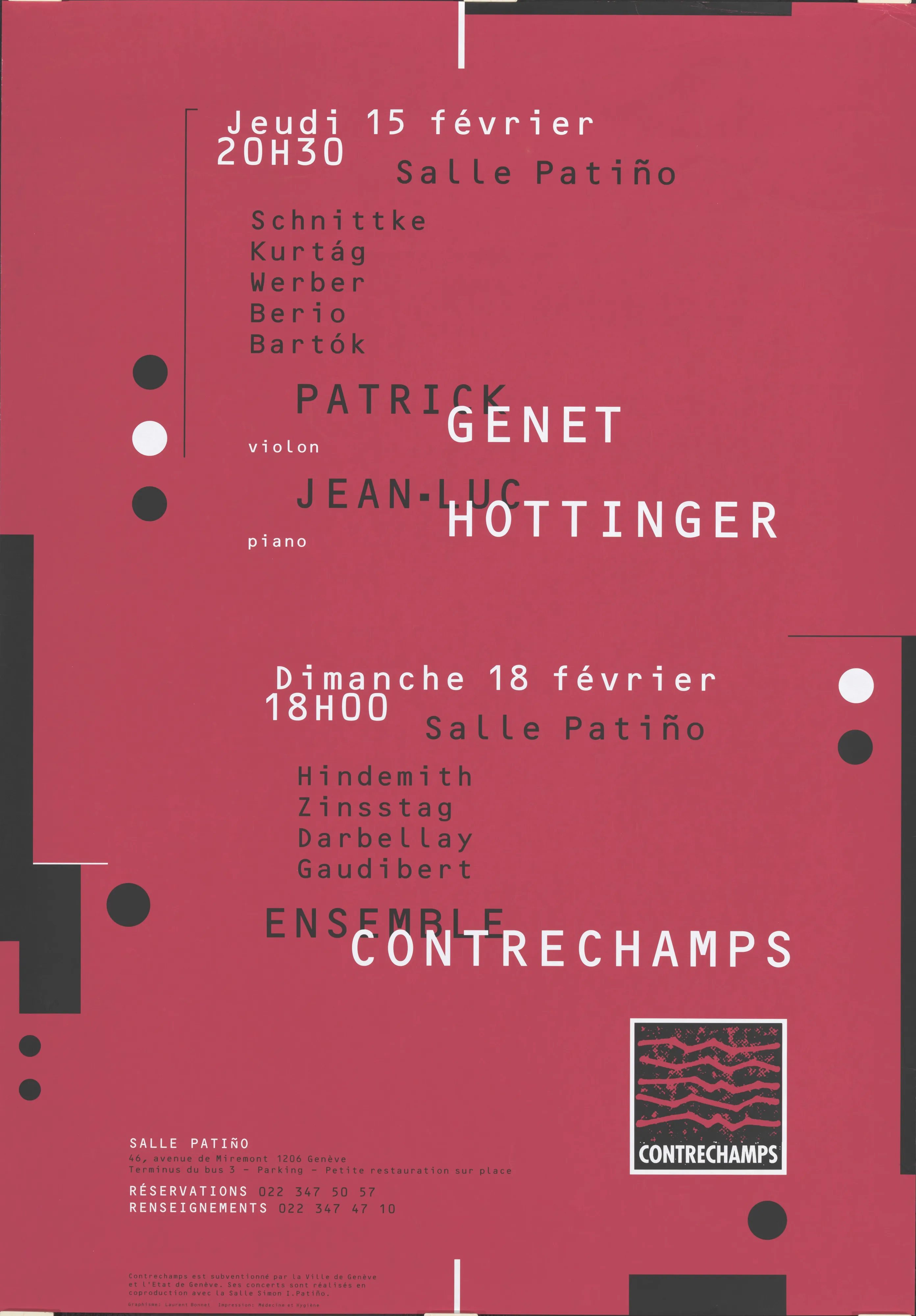 Patrick Genet violon, Jean-Luc Hottinger piano