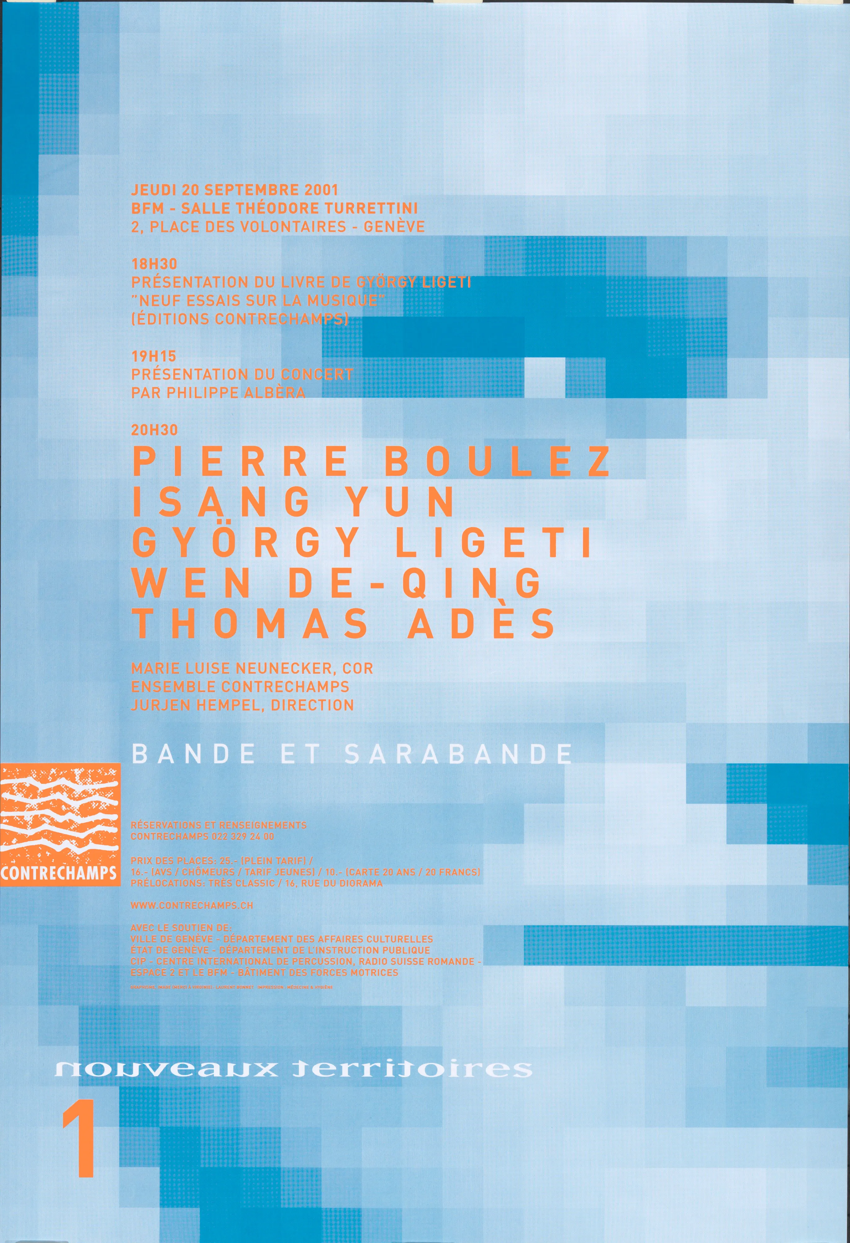 Boulez, Yun, Ligeti, De-Qing, Adès. Bande et Sarabande
