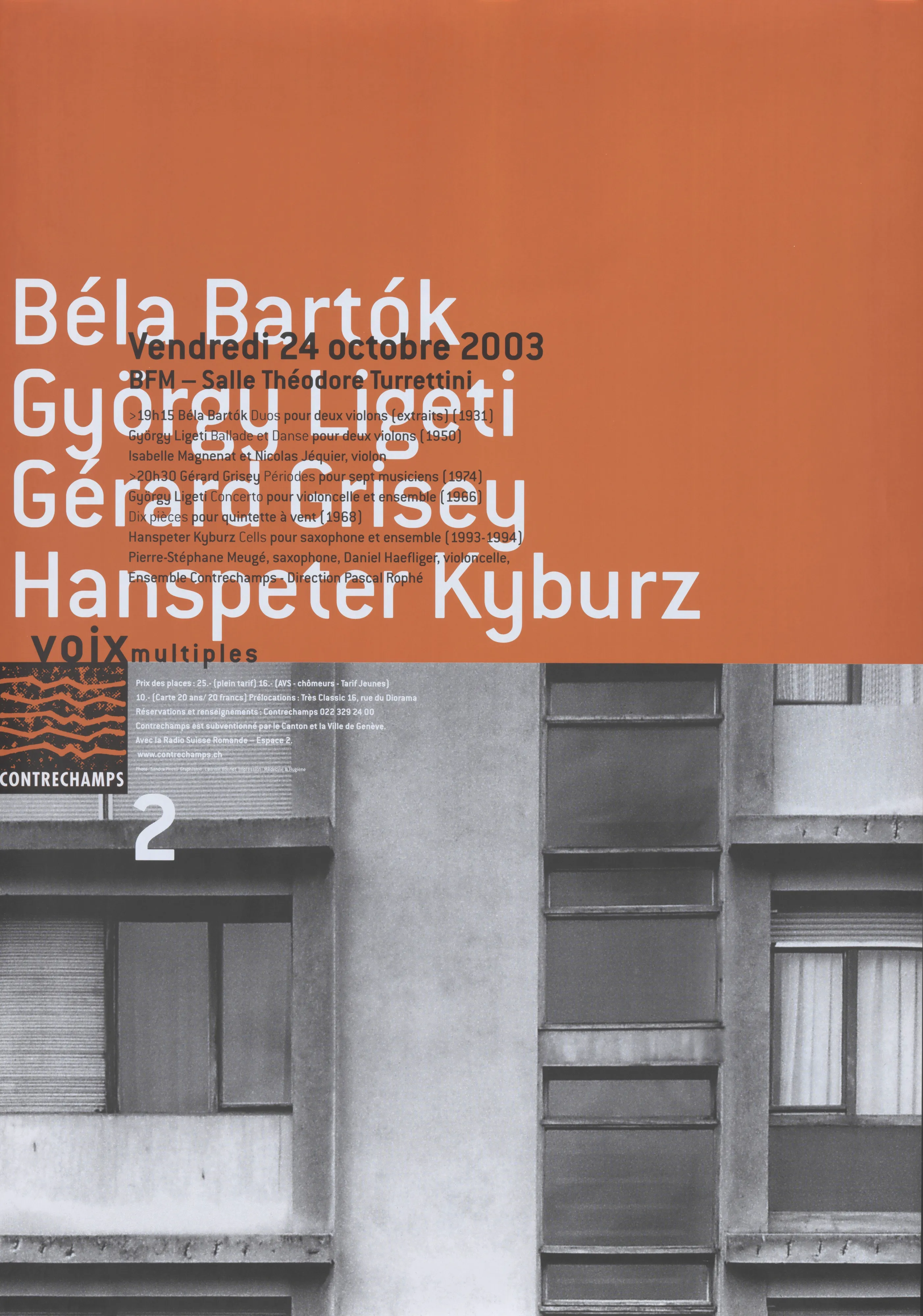 Bartók, Ligeti, Grisey, Kyburz