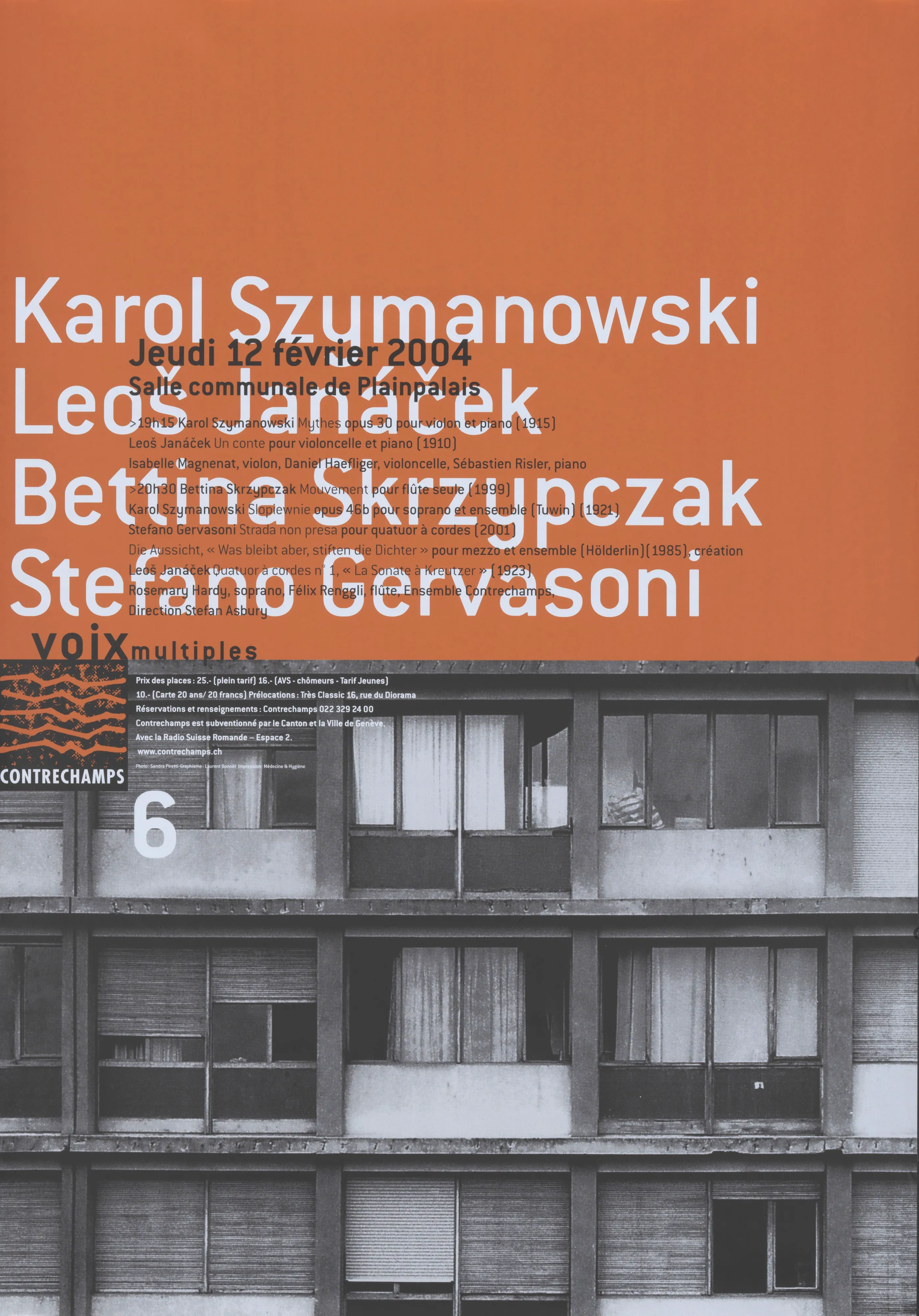 Szymanowski,  Janáček, Skrzypczak, Gervasoni