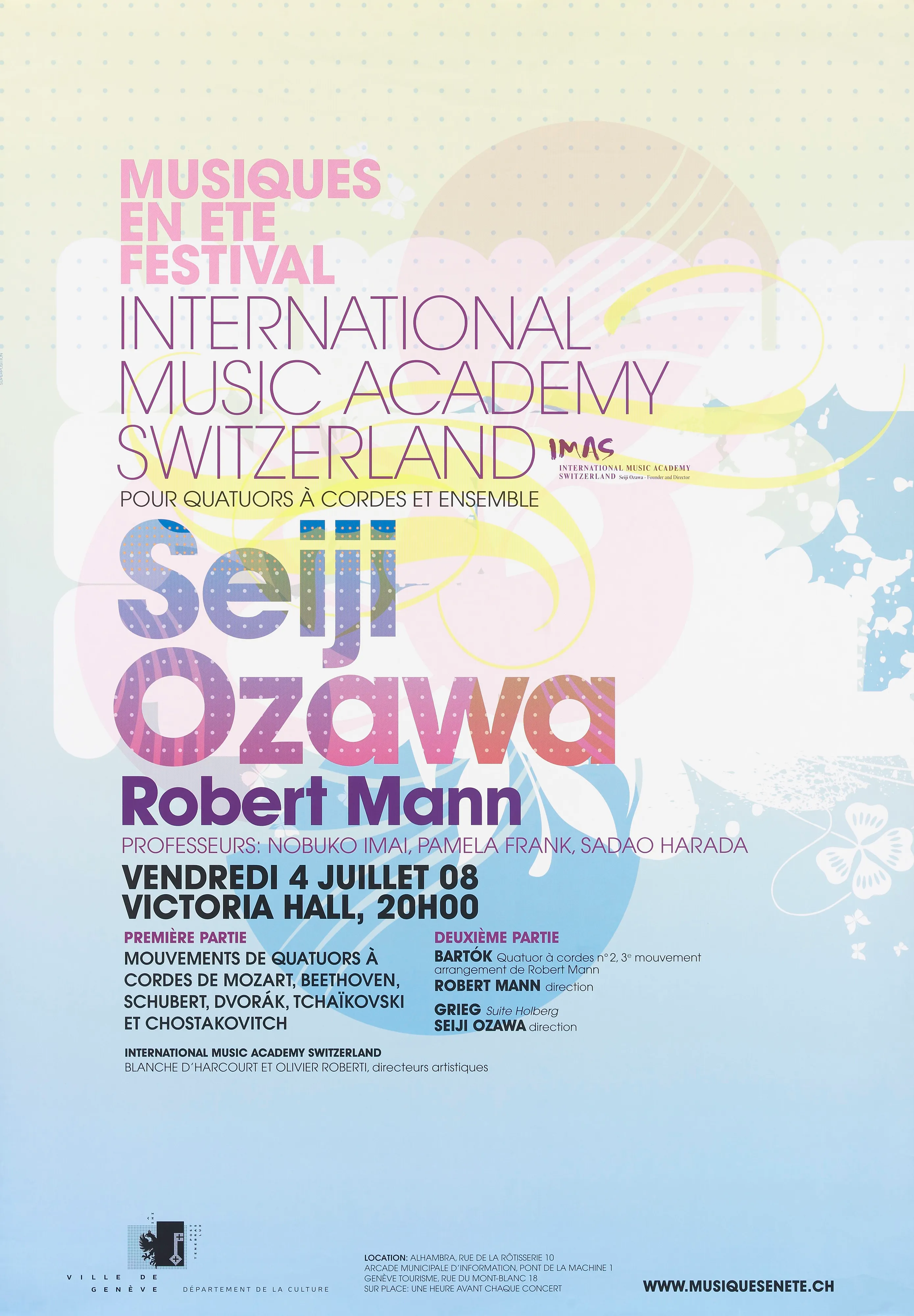 Musiques en été Festival. Seijii Ozawa