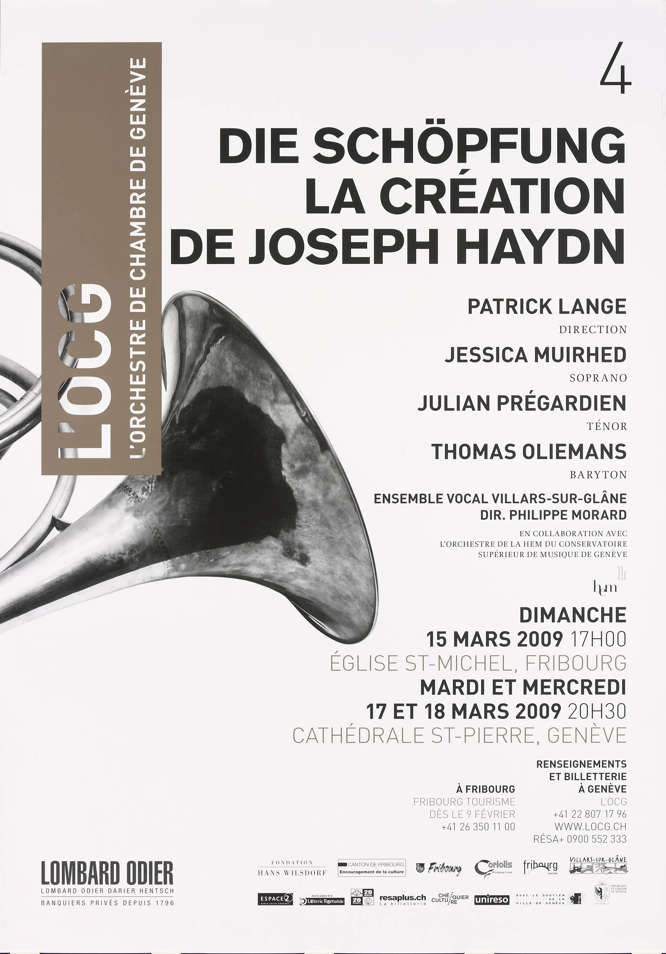 L’OCG. Die Schöpfung. La création de Joseph Haydn