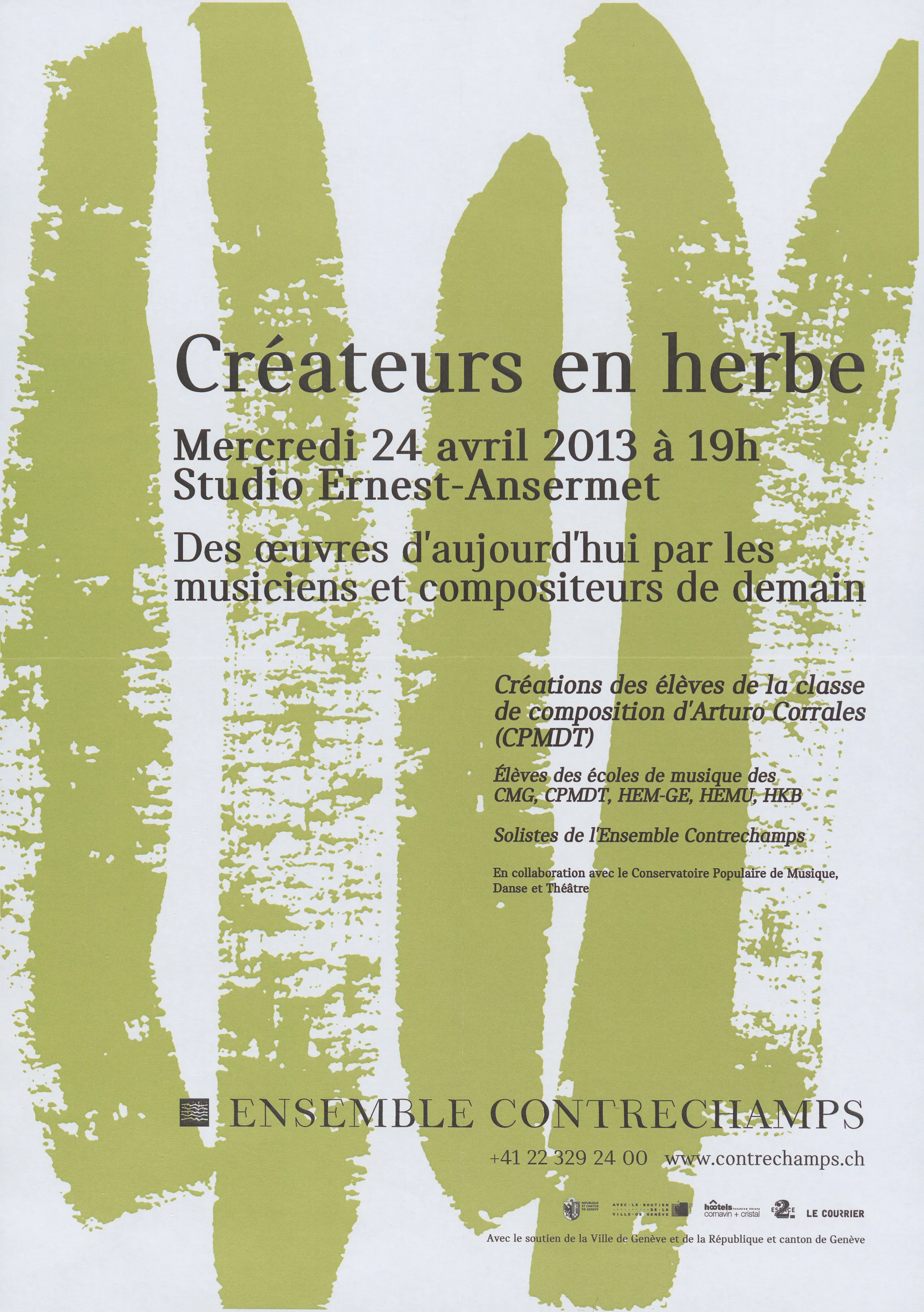 Créateurs en herbe, des oeuvres d’aujourd’hui par les musiciens et compositeurs de demain
