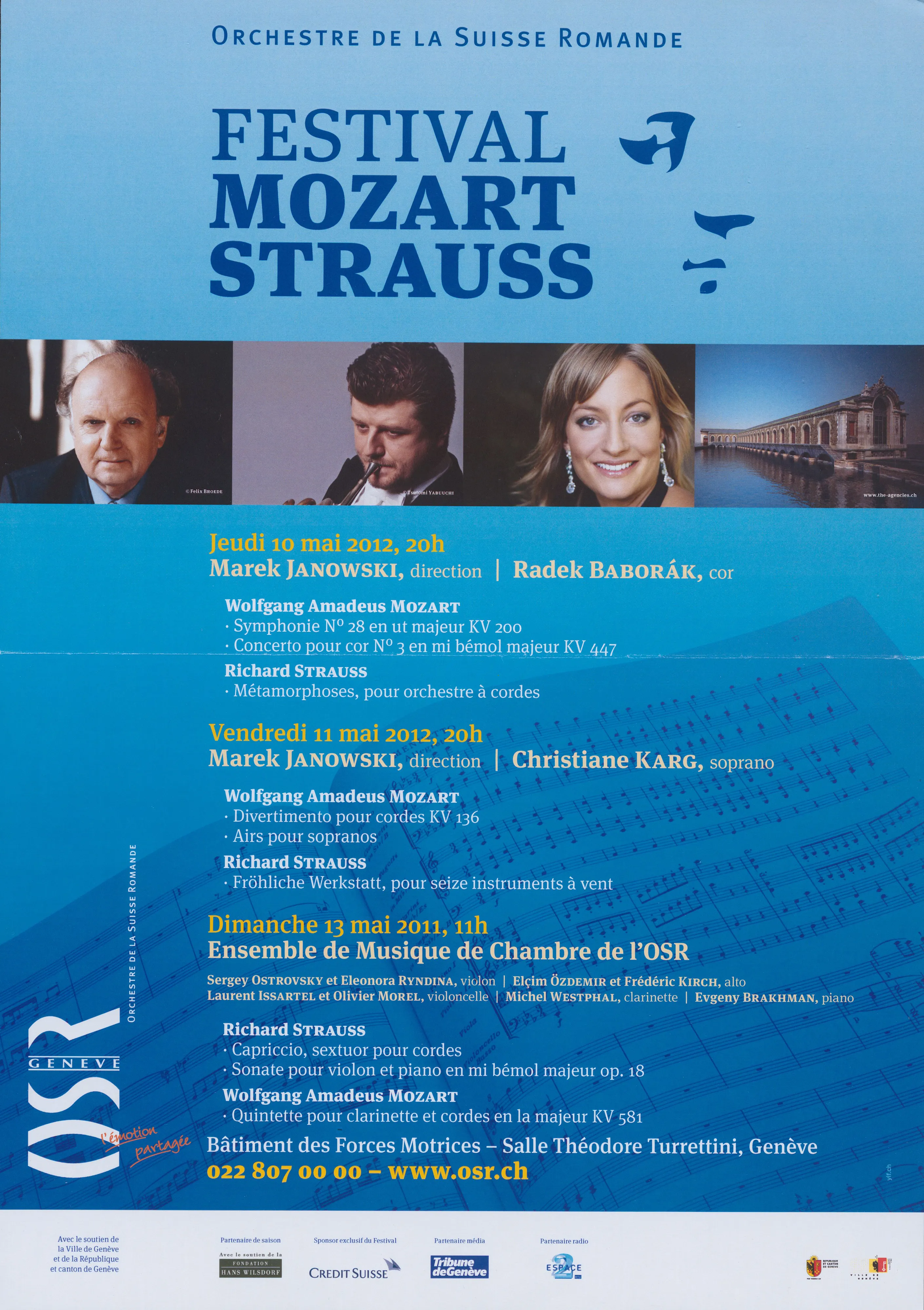 Festival Mozart Strauss, Orchestre de la Suisse Romande