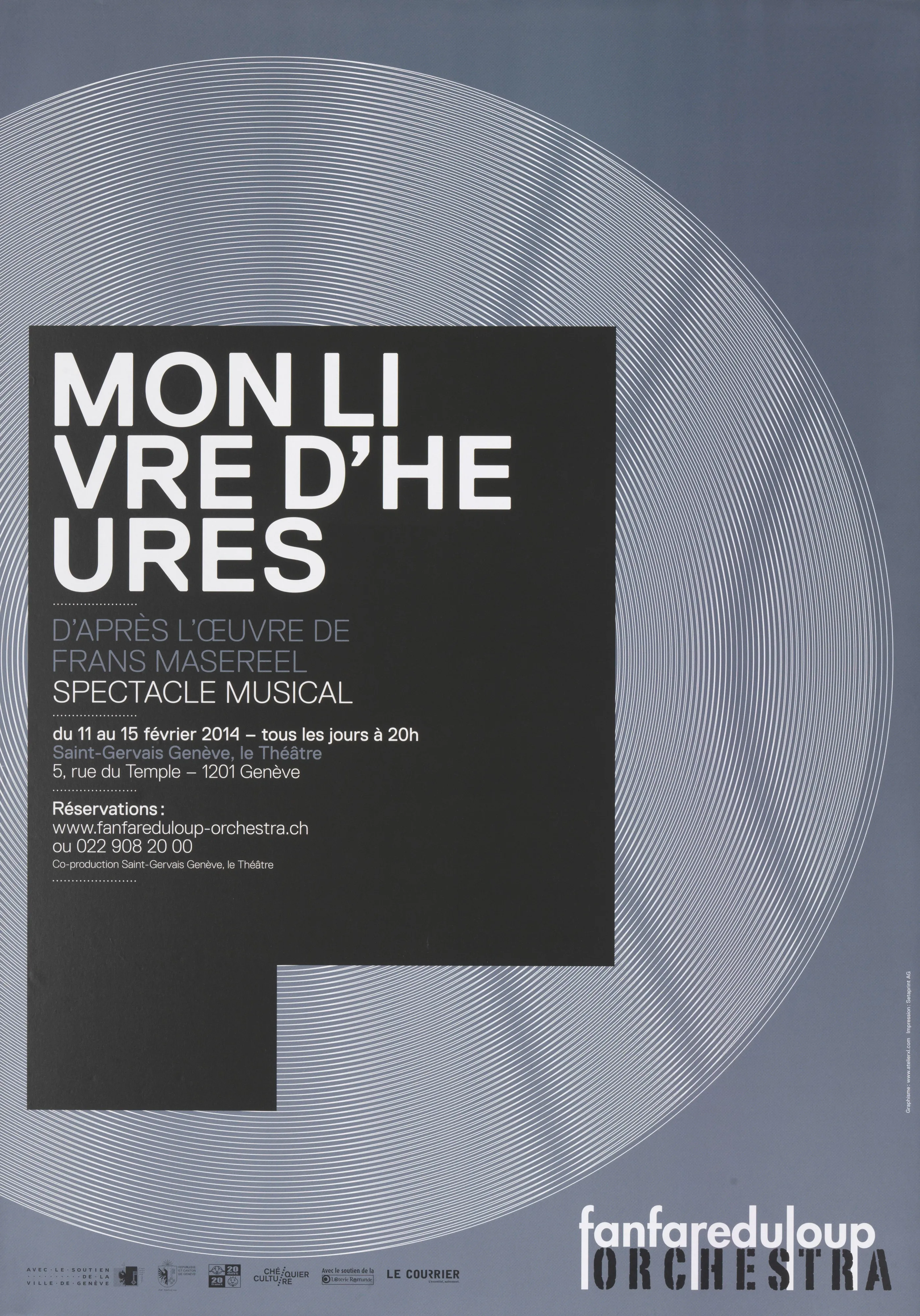 Mon livre d’heures, spectacle musical d’après l’oeuvre de Frans Masereel