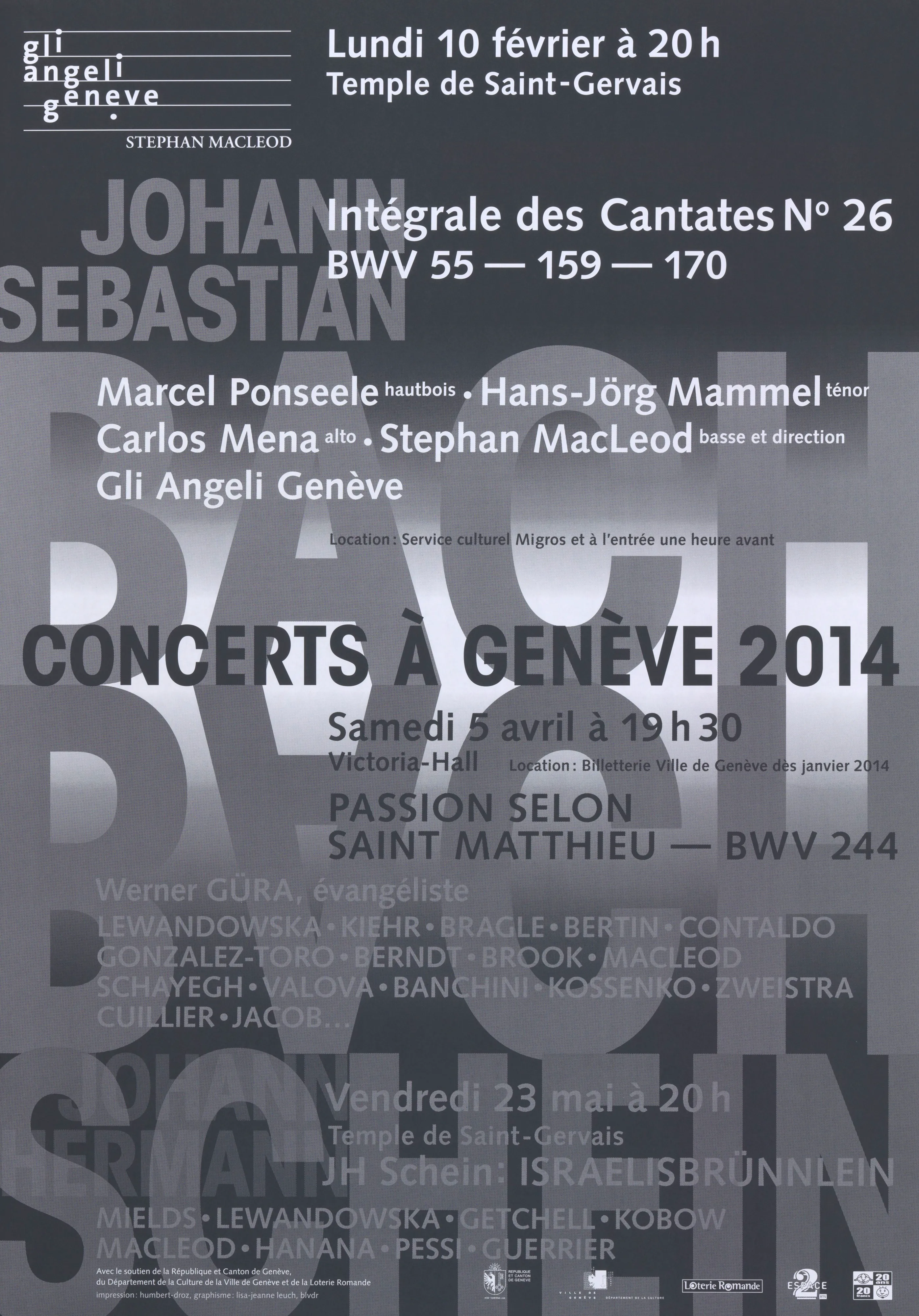 Gli Angeli, Stephan MacLeod basse et direction