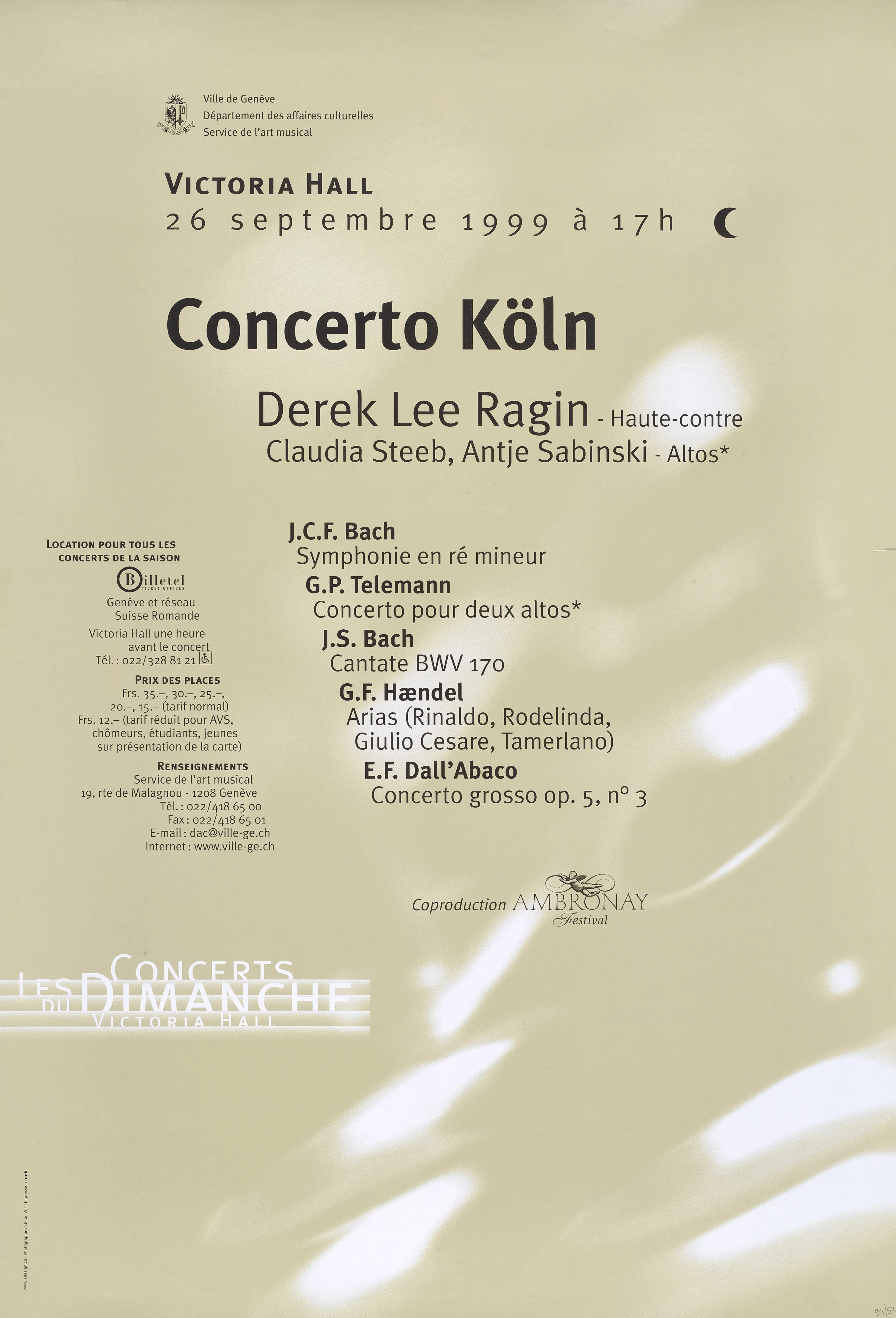 Les Concerts du Dimanche, Concerto Köln