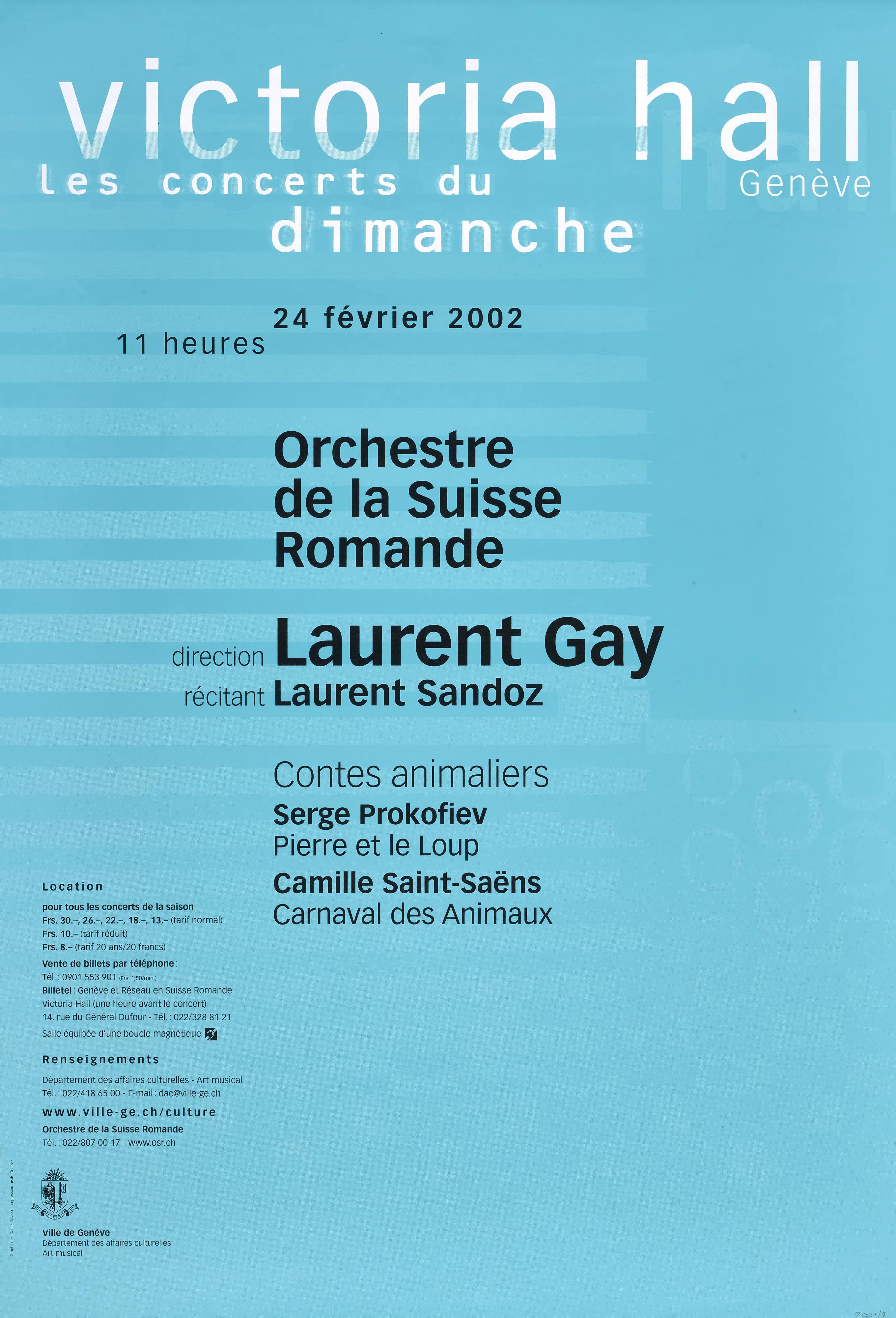 Victoria Hall. Les concerts du dimanche