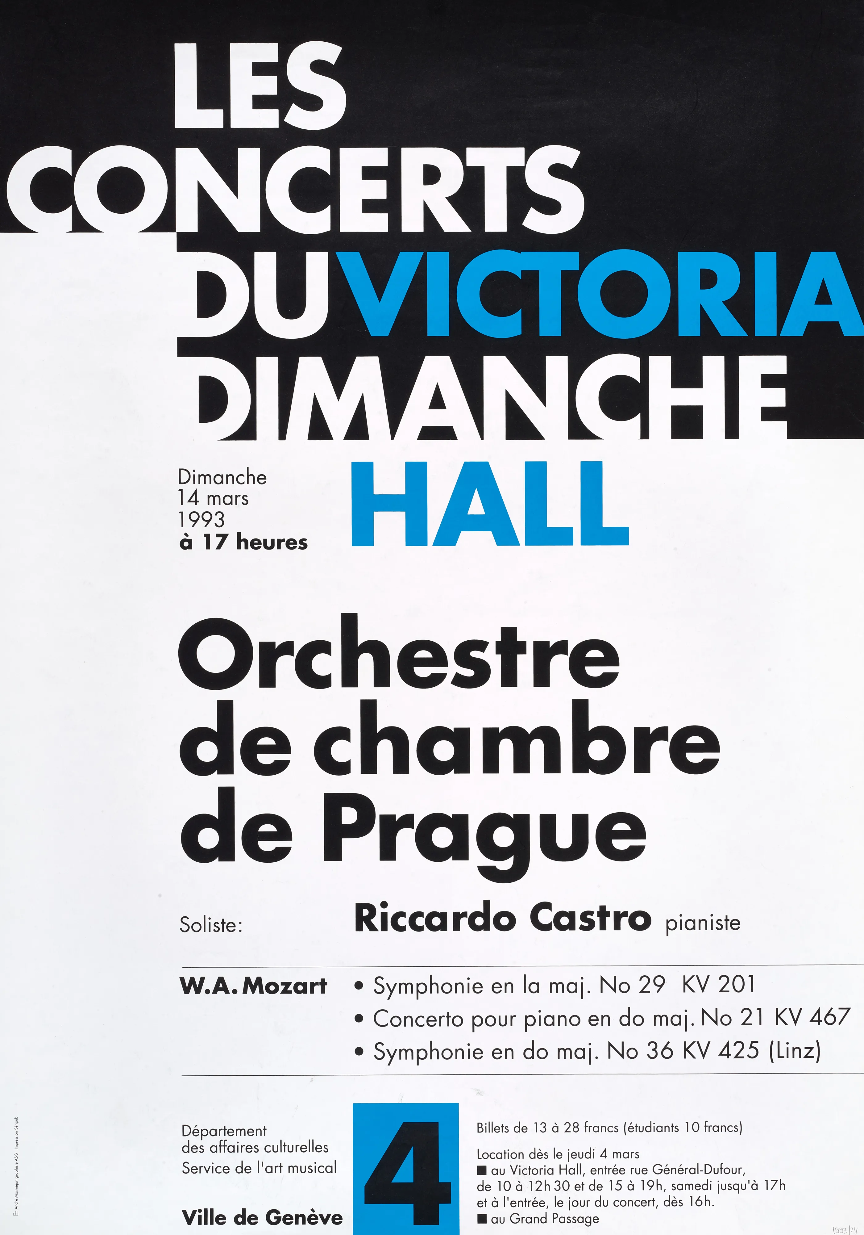 Les Concerts du Dimanche 4, Orchestre de chambre de Prague