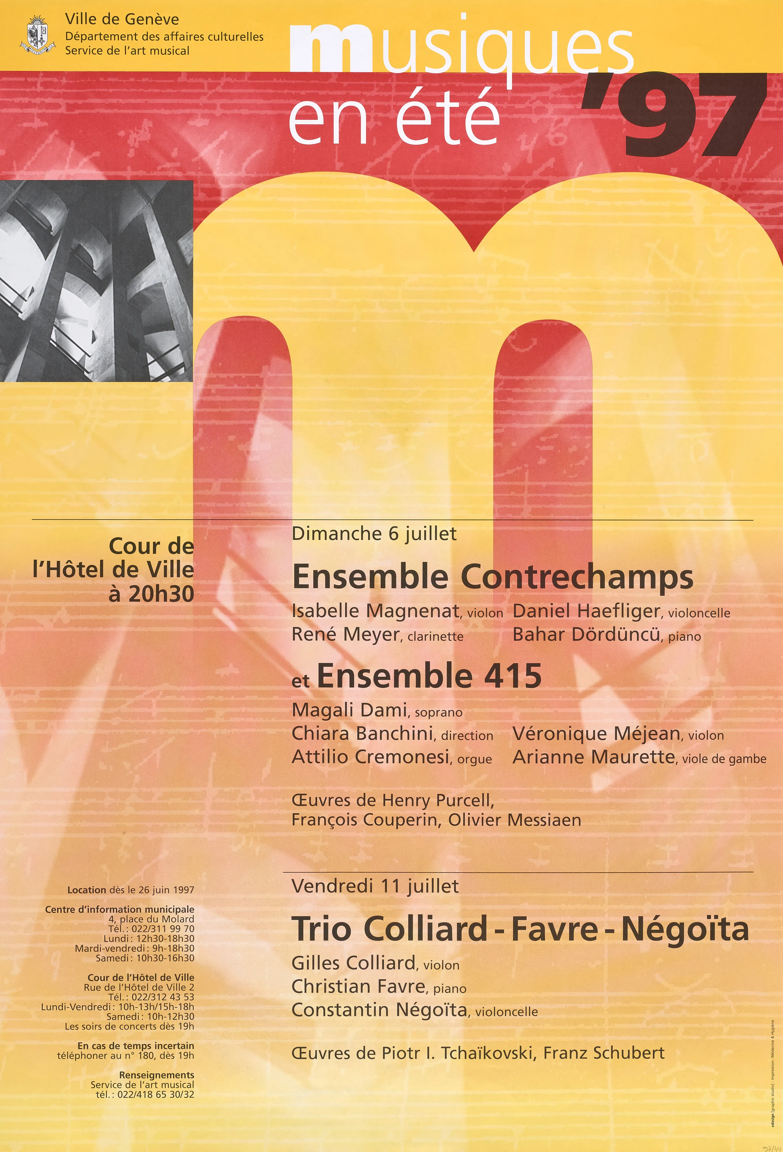 Musiques en été ’97, Ensemble Contrechamps
