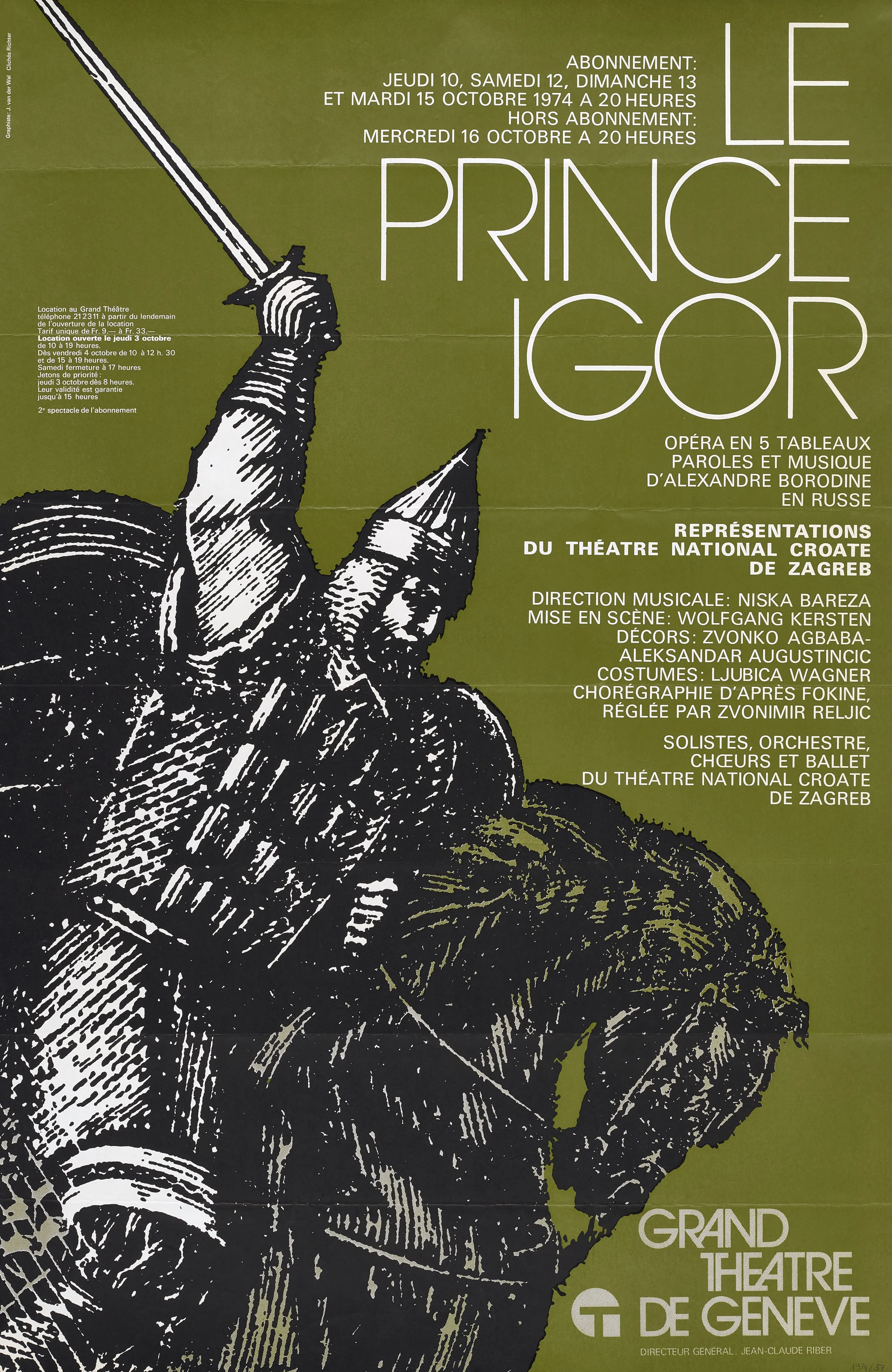 Le prince Igor, opéra en 5 tableaux