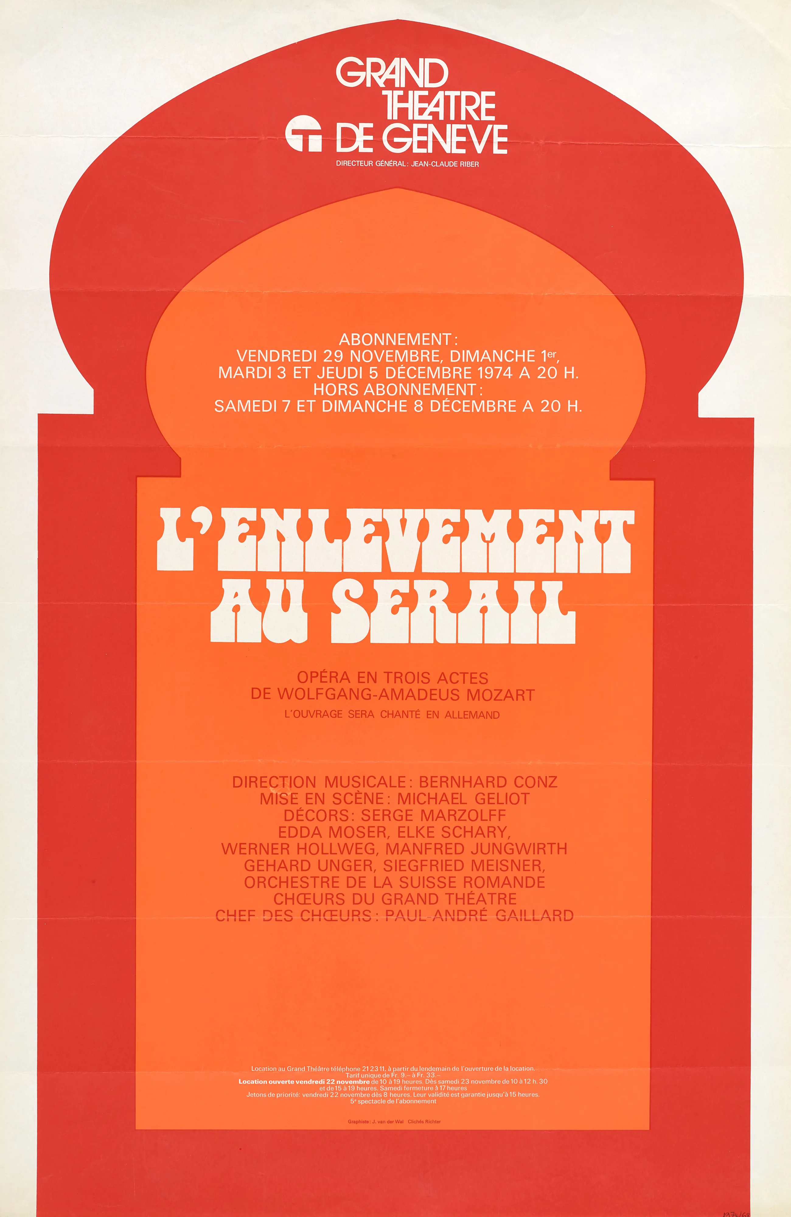 L’enlèvement au sérail, opéra en trois actes de Wolfgang-Amadeus Mozart