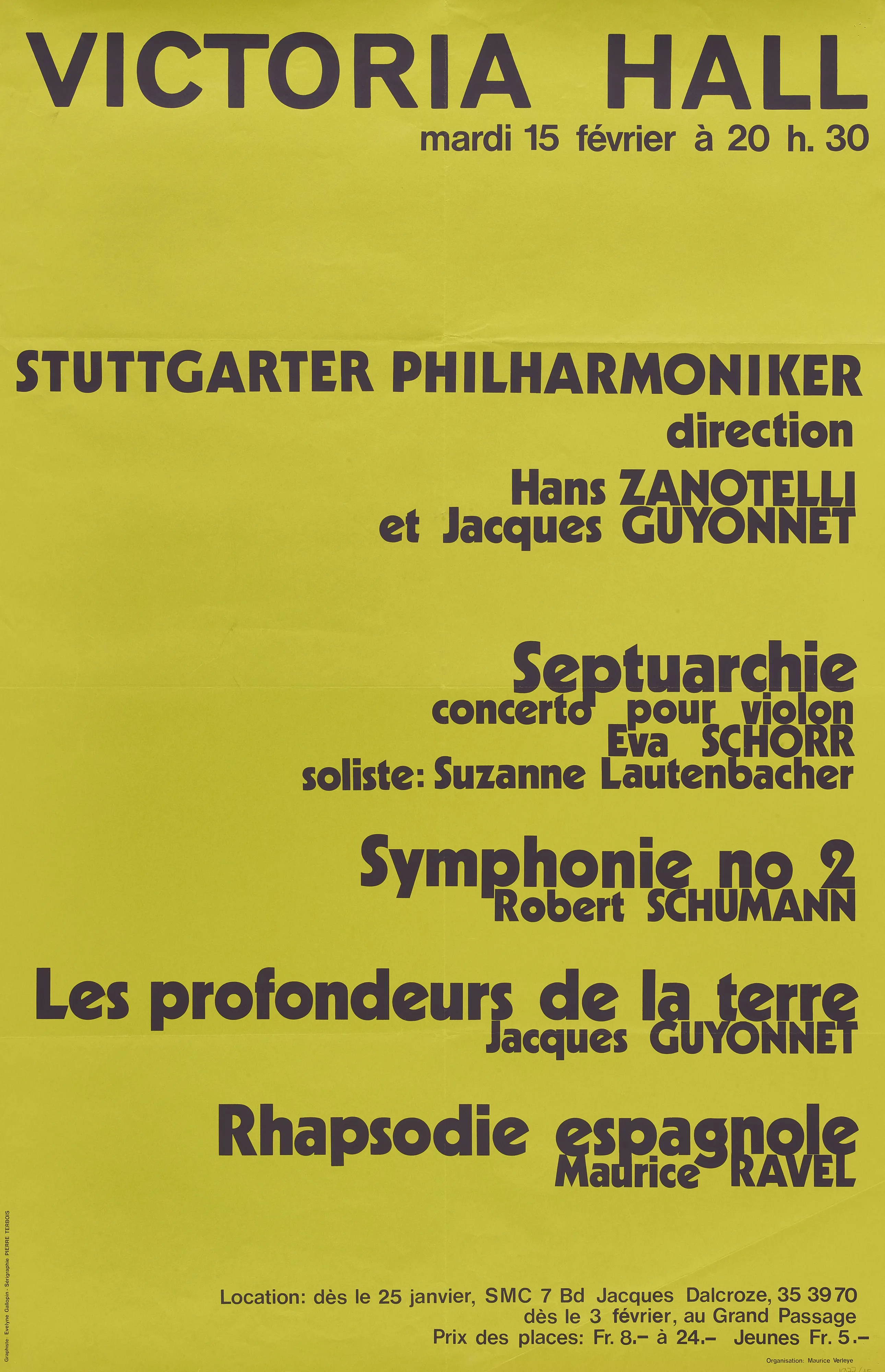 Stuttgarter Philharmoniker, Hans Zanotelli et Jacques Guyonnet direction