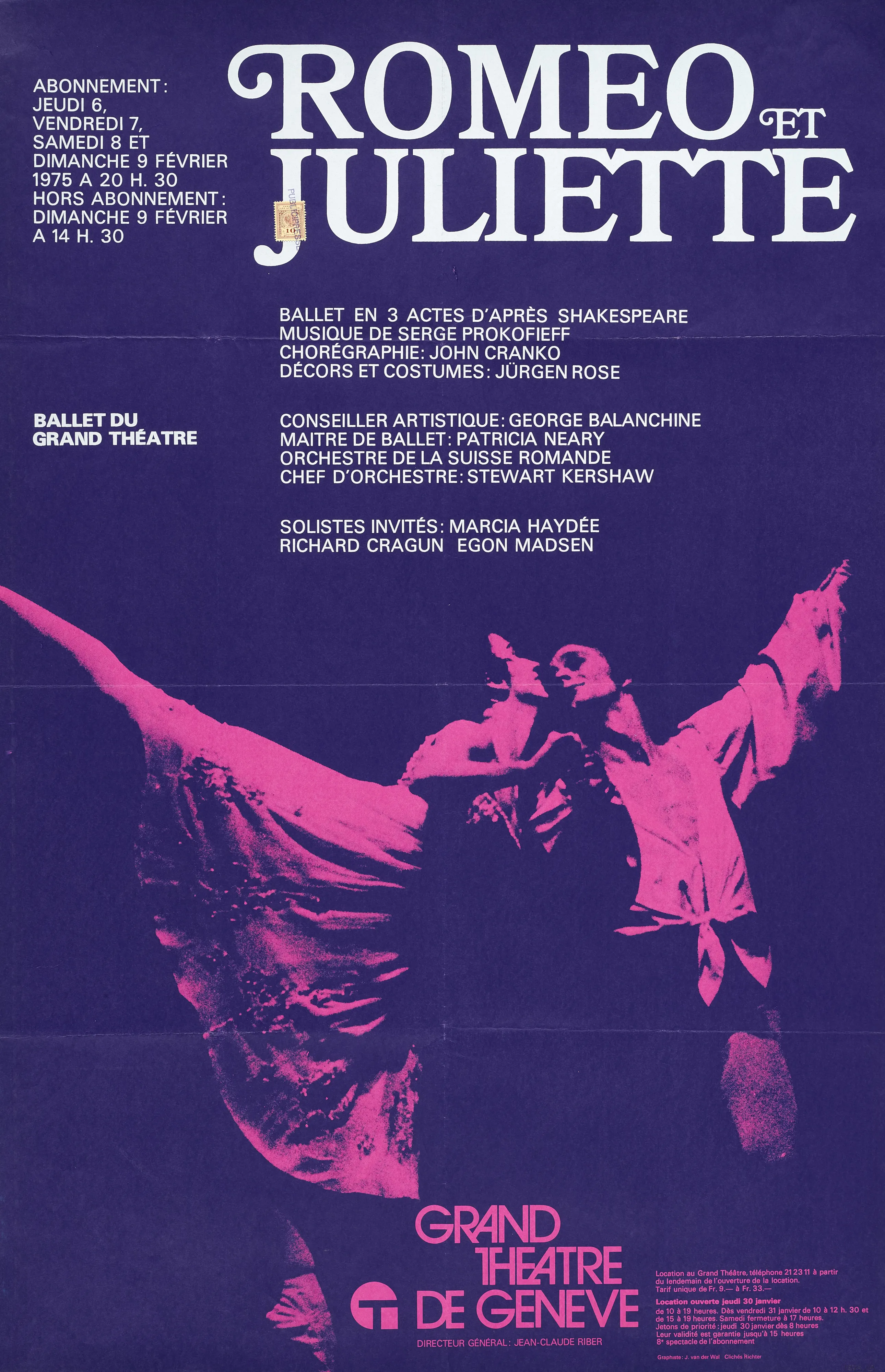Roméo et Juliette, ballet en 3 actes d’après Shakespeare