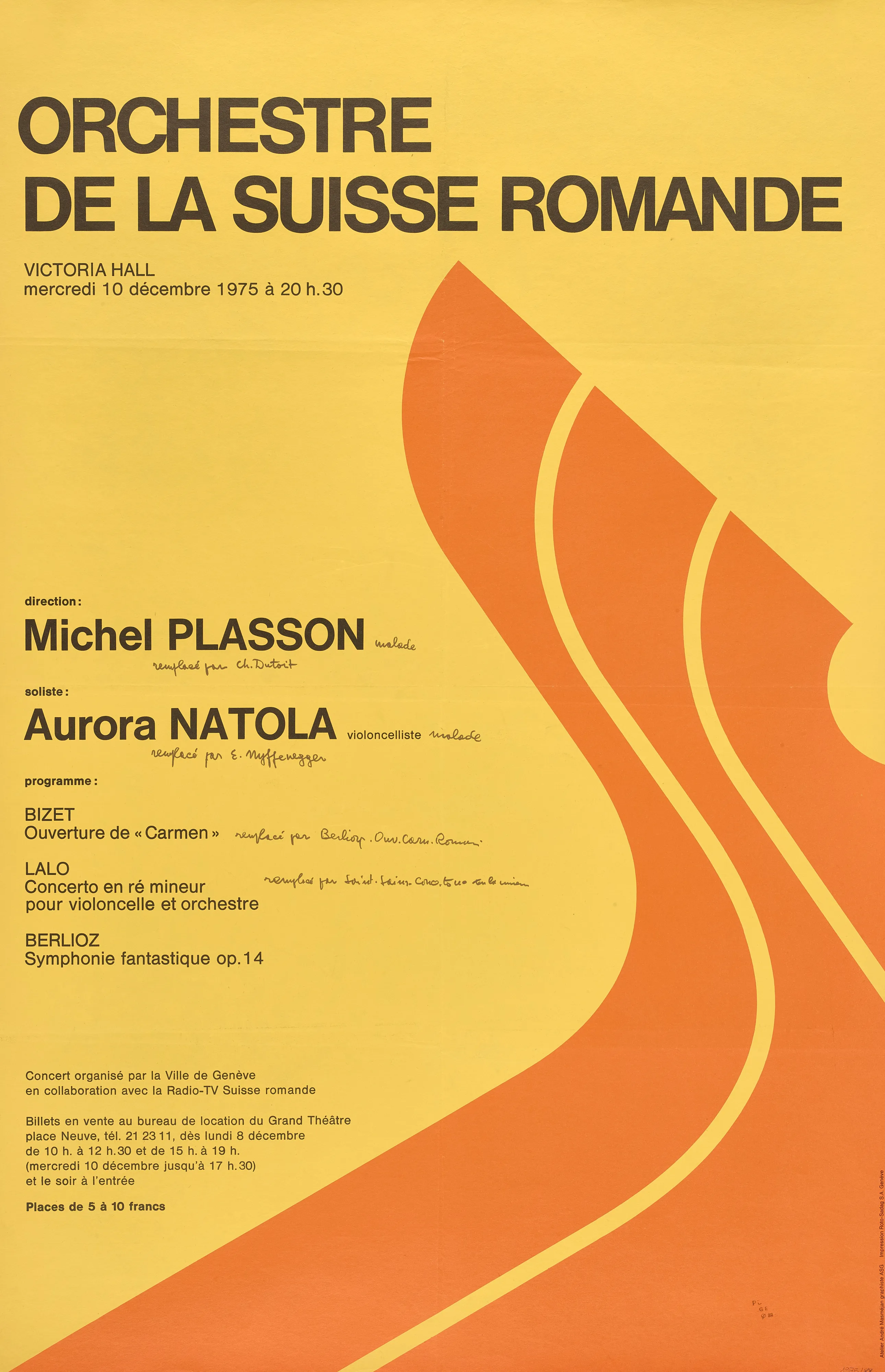 Orchestre de la Suisse Romande,  Michel Plasson direction