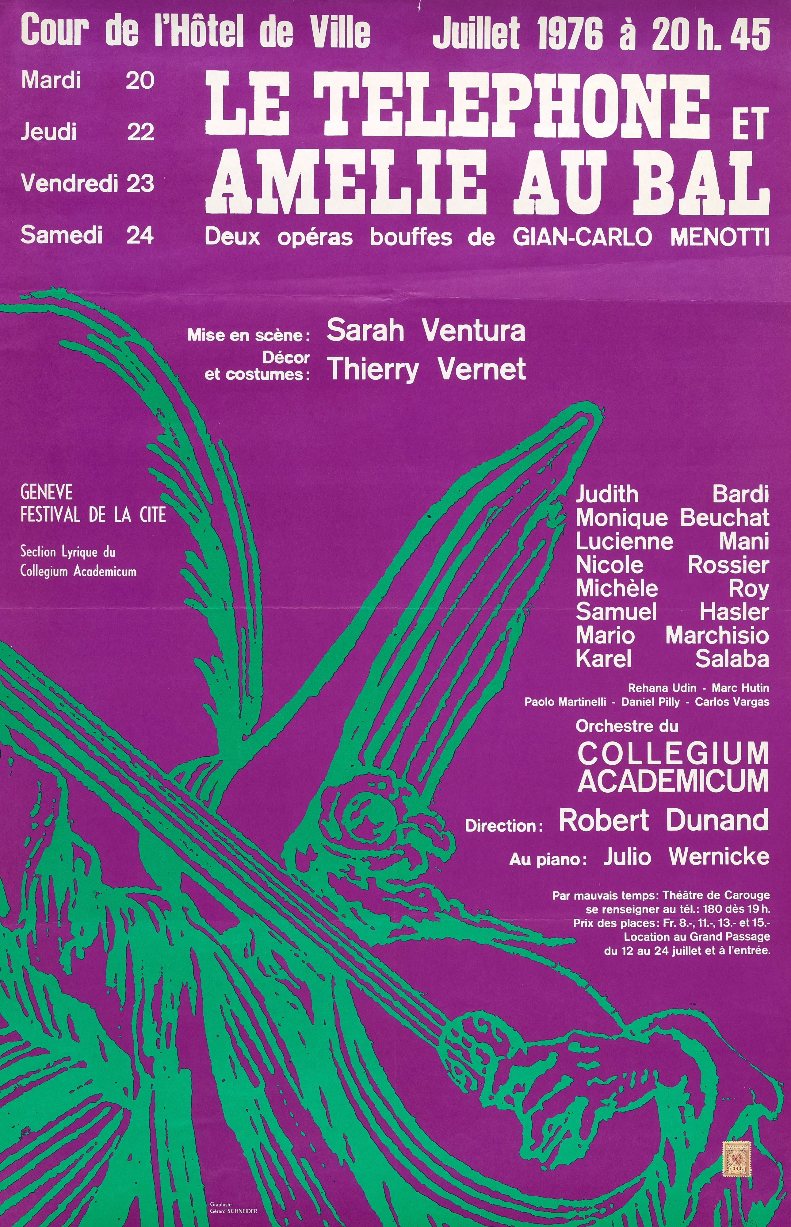 Le téléphone et Amélie au bal, deux opéras bouffes de Gian-Carlo Menotti