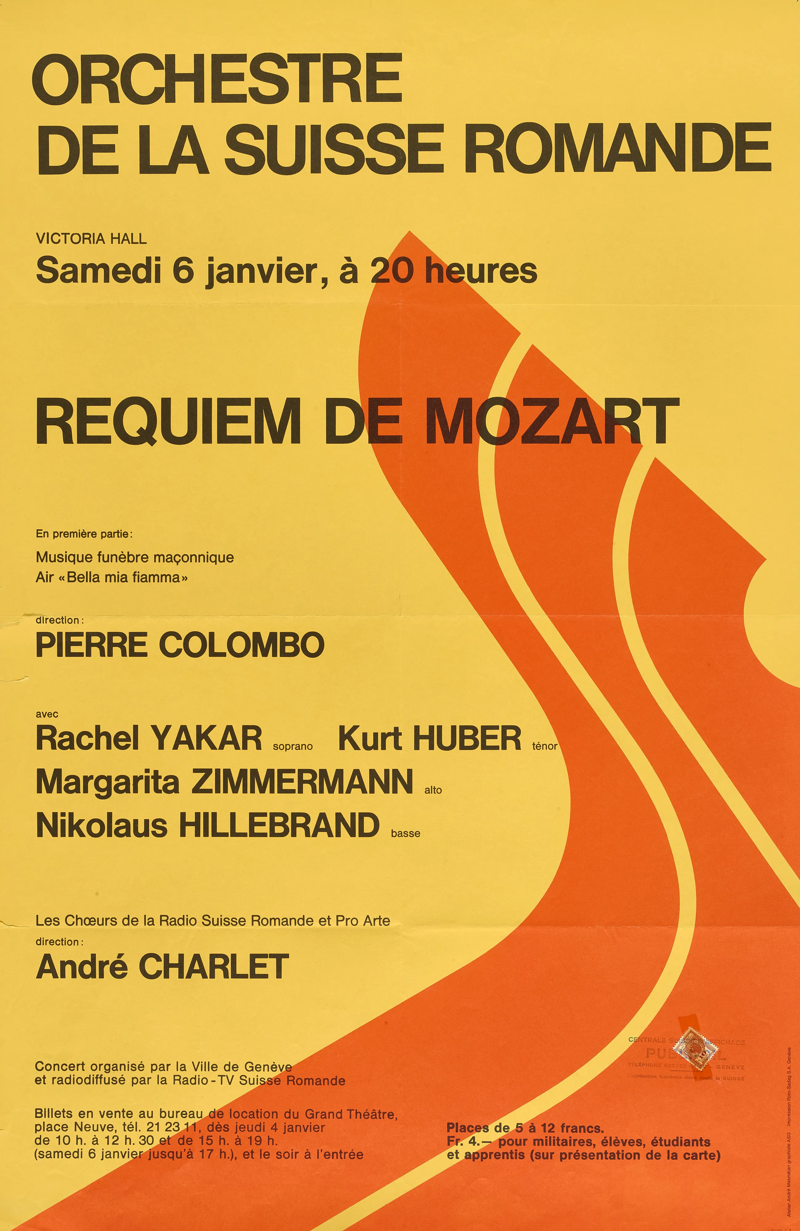 Requiem de Mozart, Orchestre de la Suisse romande